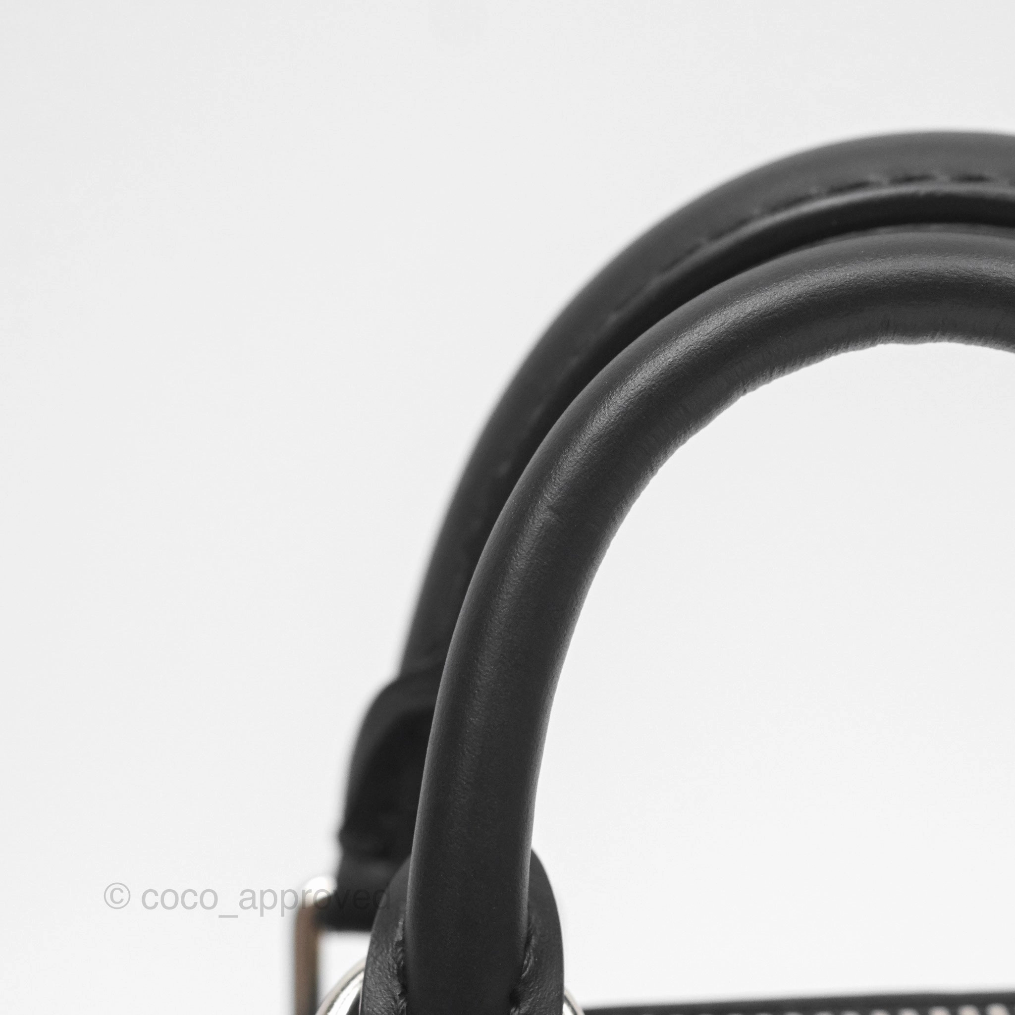 Louis Vuitton Alma Nano Black Silver Hardware