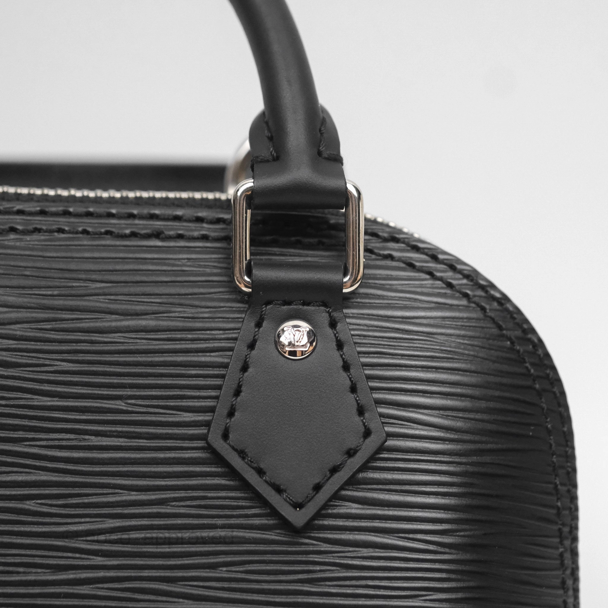 Louis Vuitton Alma Nano Black Silver Hardware