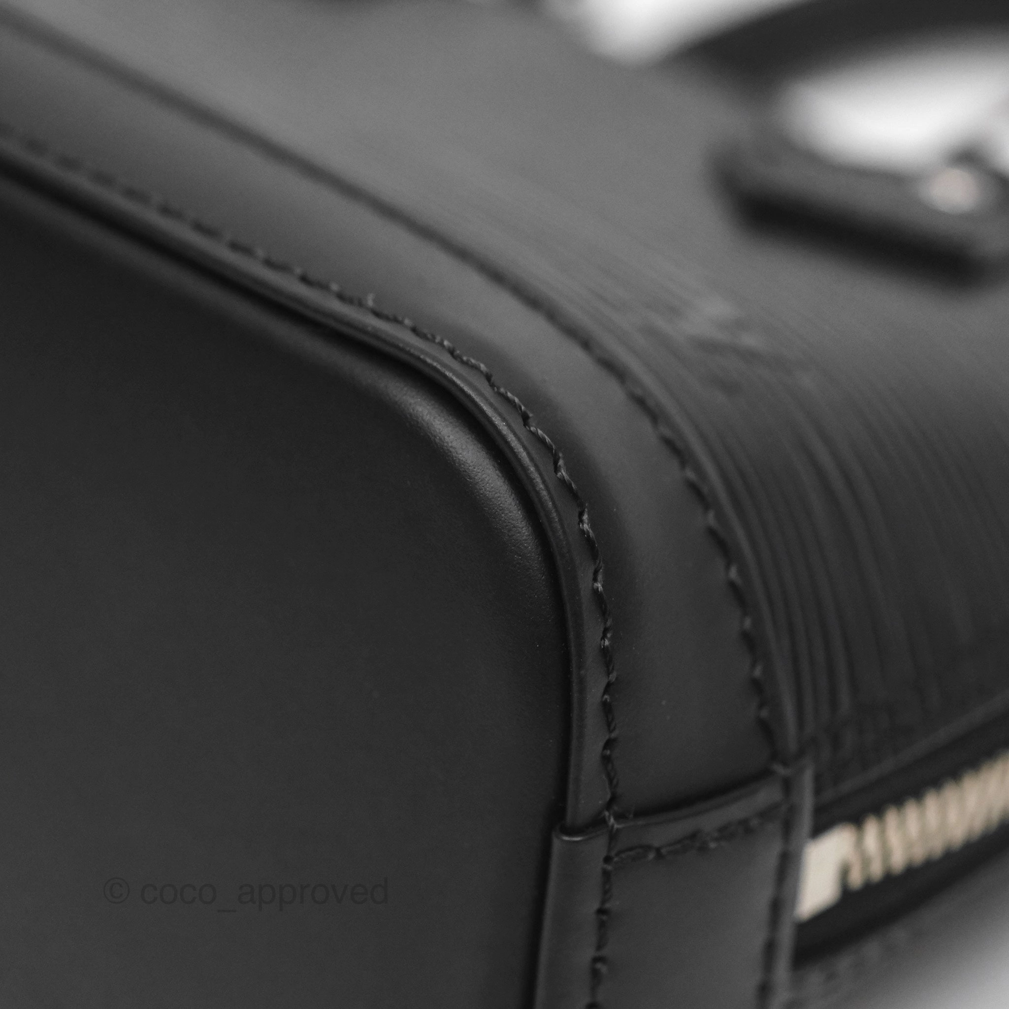 Louis Vuitton Alma Nano Black Silver Hardware