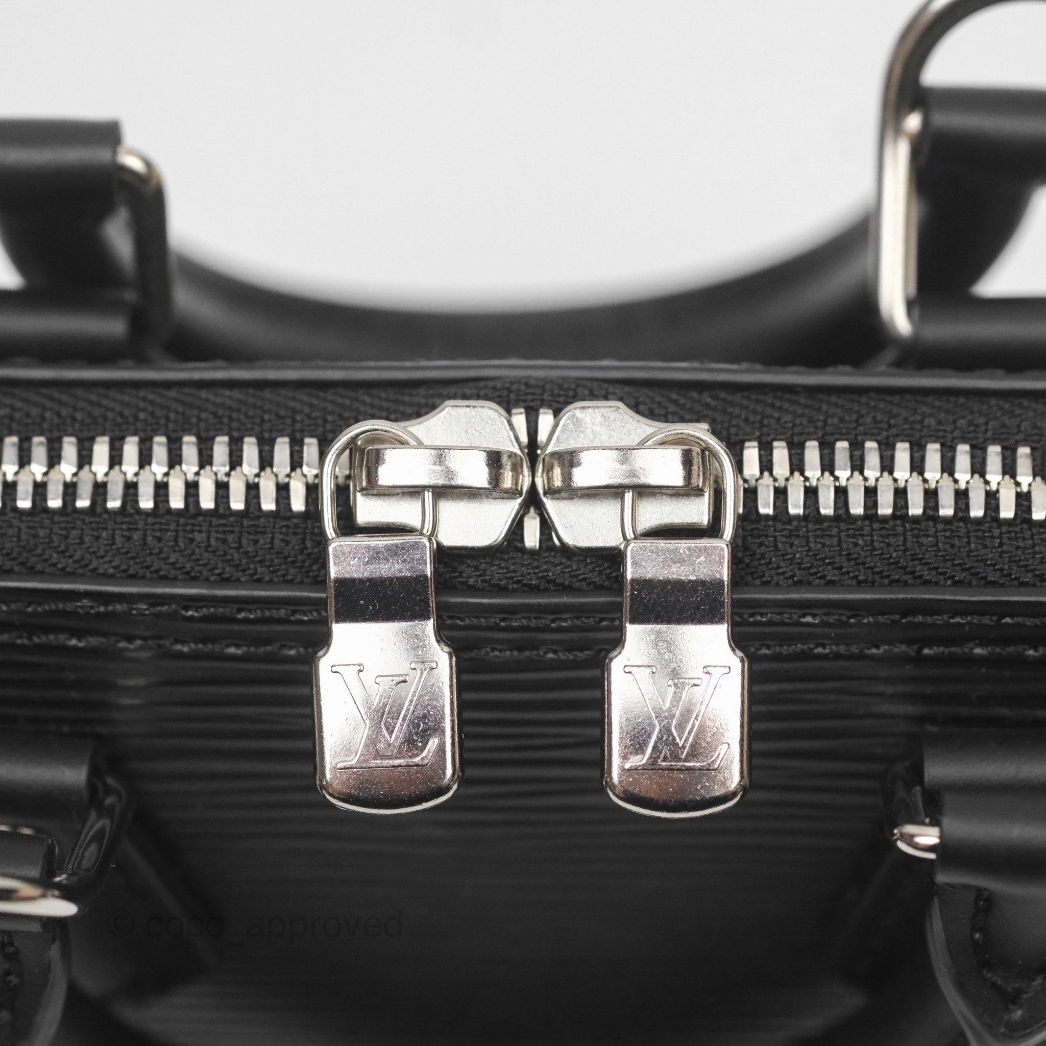 Louis Vuitton Alma Nano Black Silver Hardware