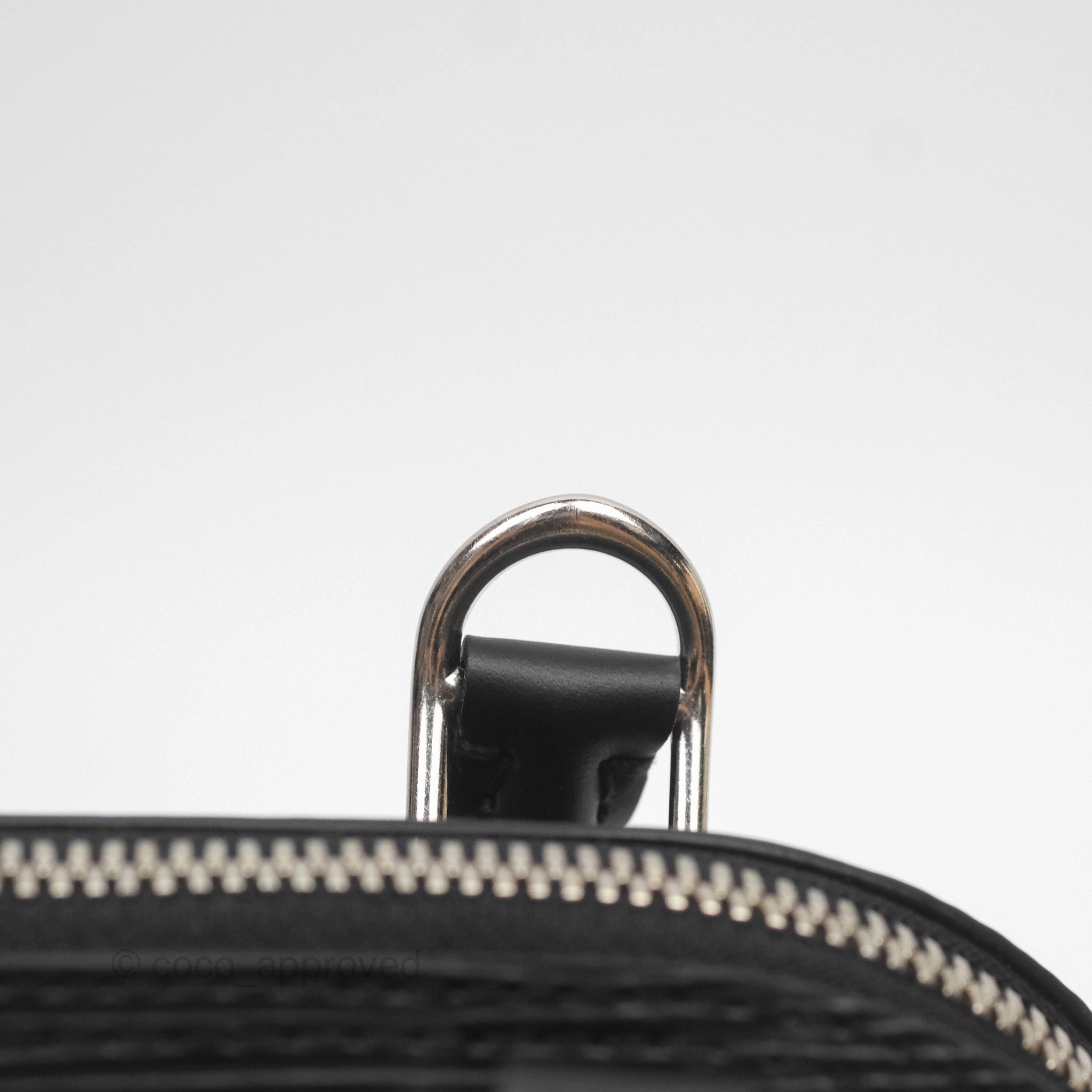 Louis Vuitton Alma Nano Black Silver Hardware