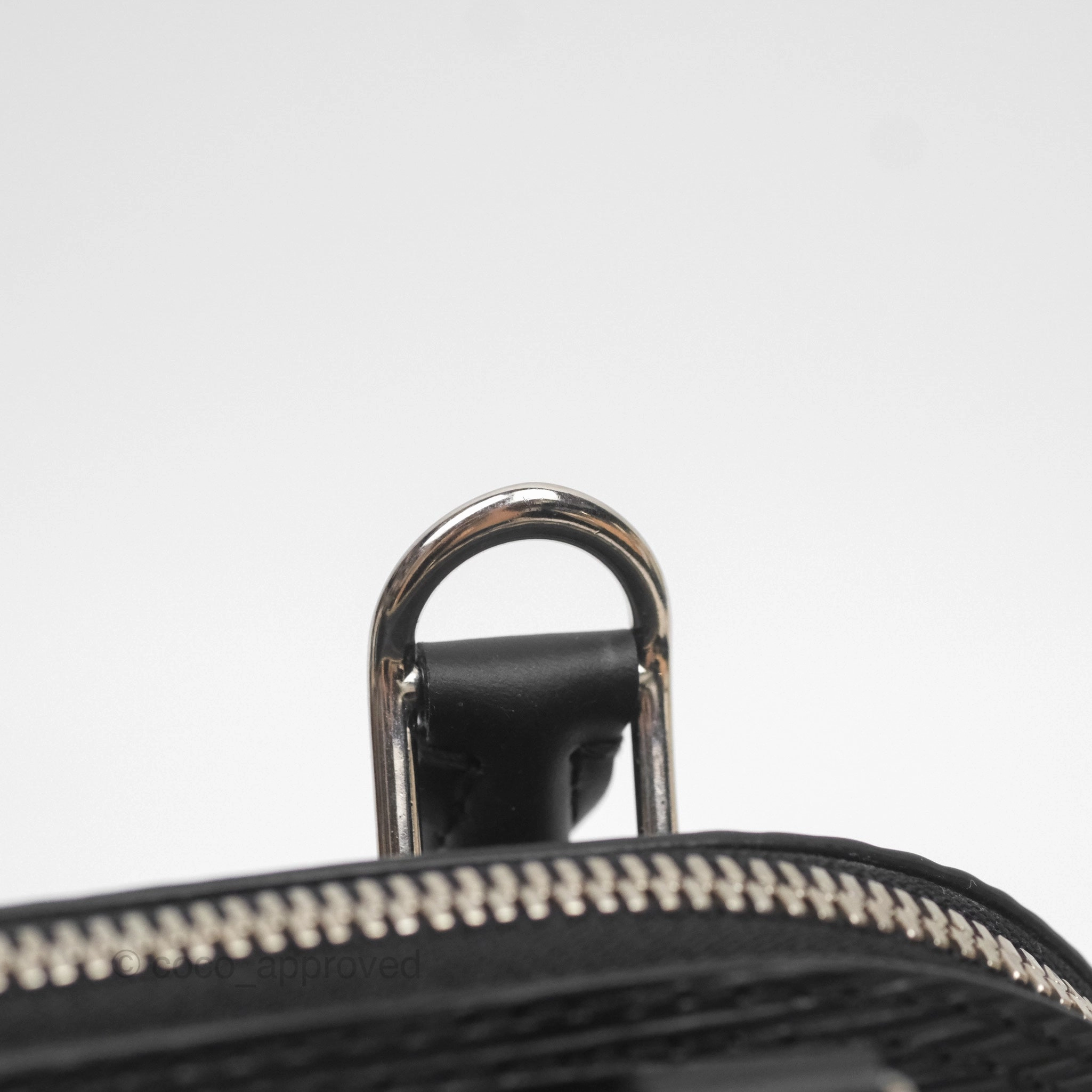 Louis Vuitton Alma Nano Black Silver Hardware