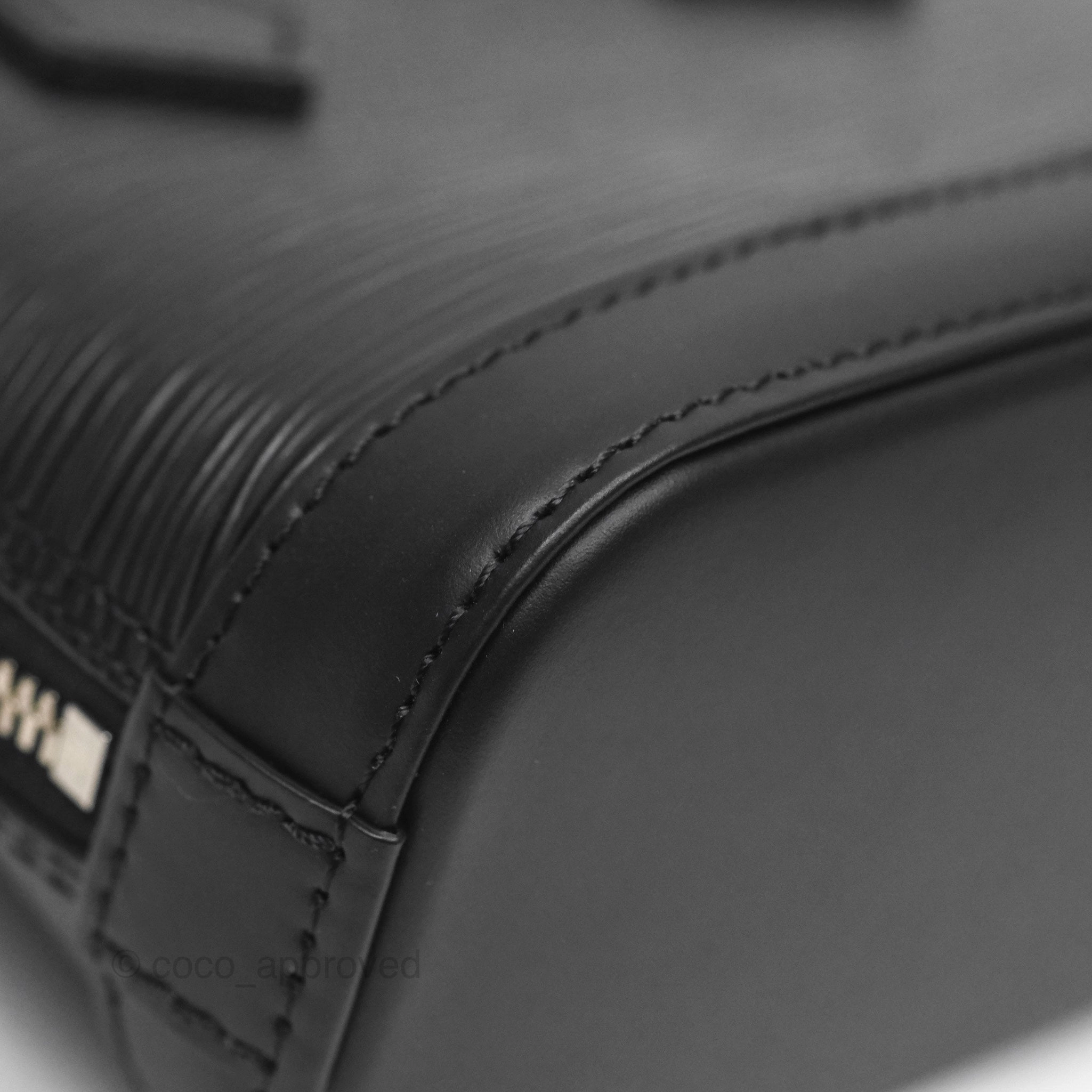 Louis Vuitton Alma Nano Black Silver Hardware