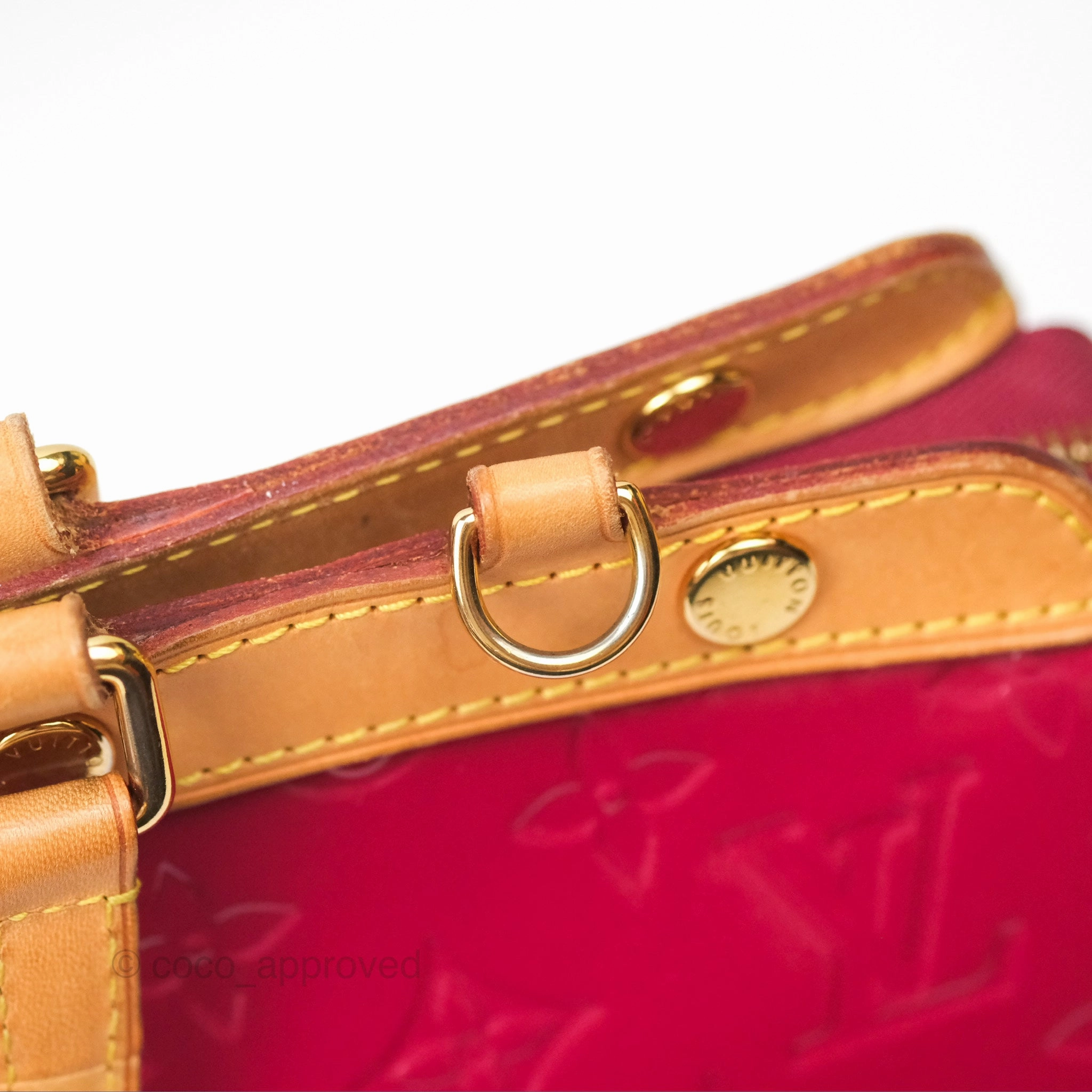 Louis Vuitton Brea MM Red Vernis Patent Monogram
