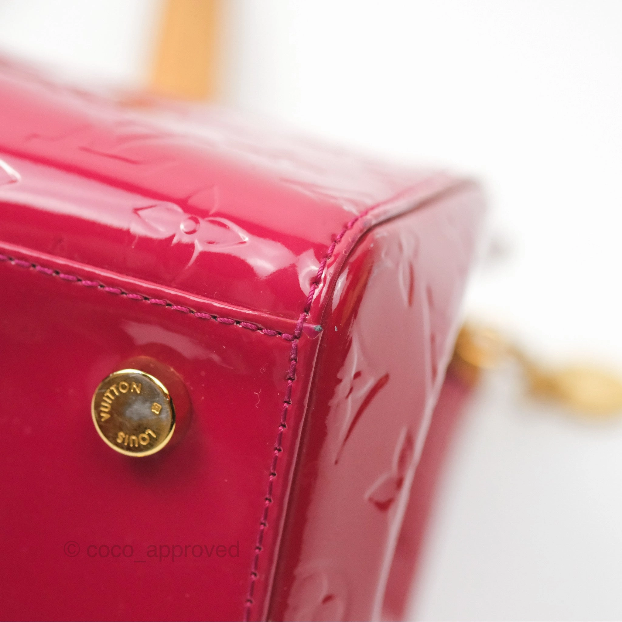Louis Vuitton Brea MM Red Vernis Patent Monogram