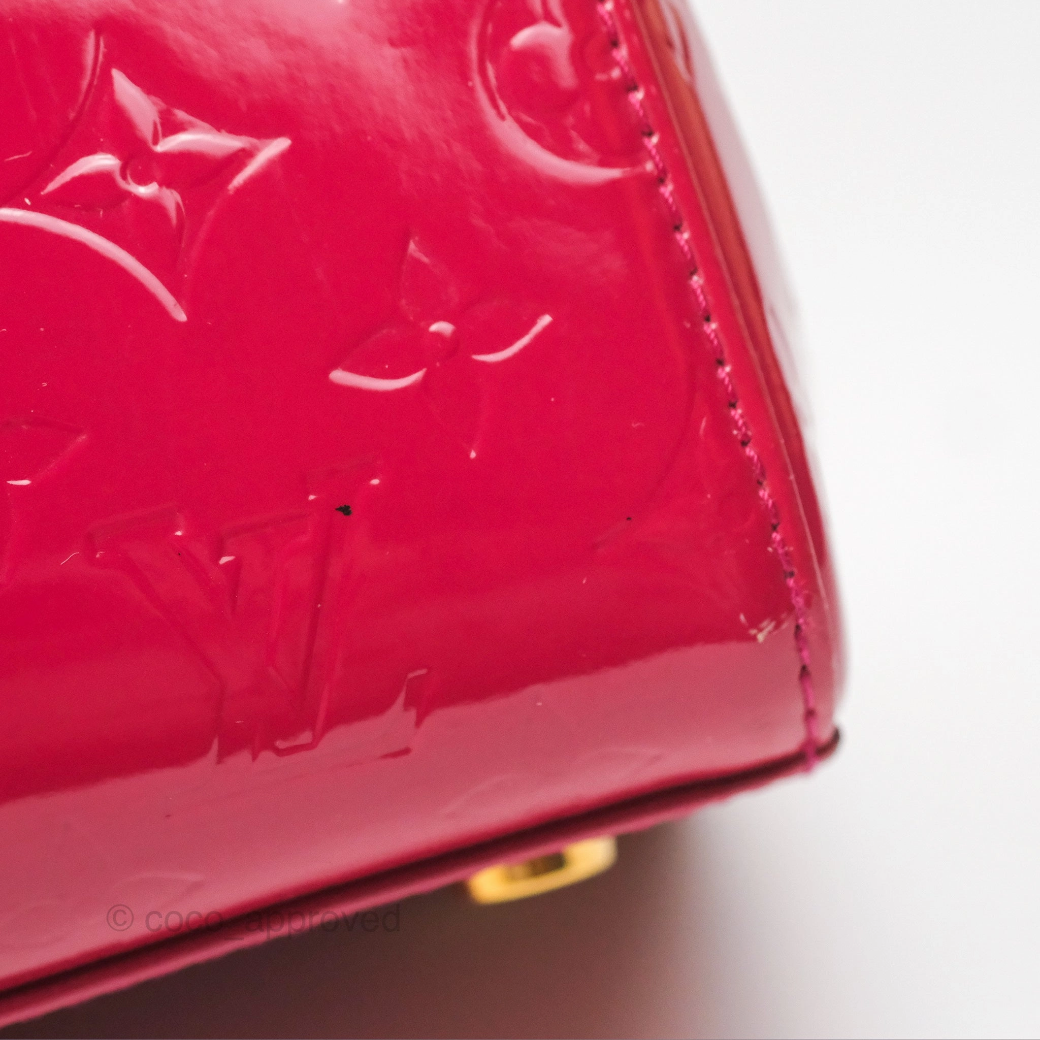 Louis Vuitton Brea MM Red Vernis Patent Monogram