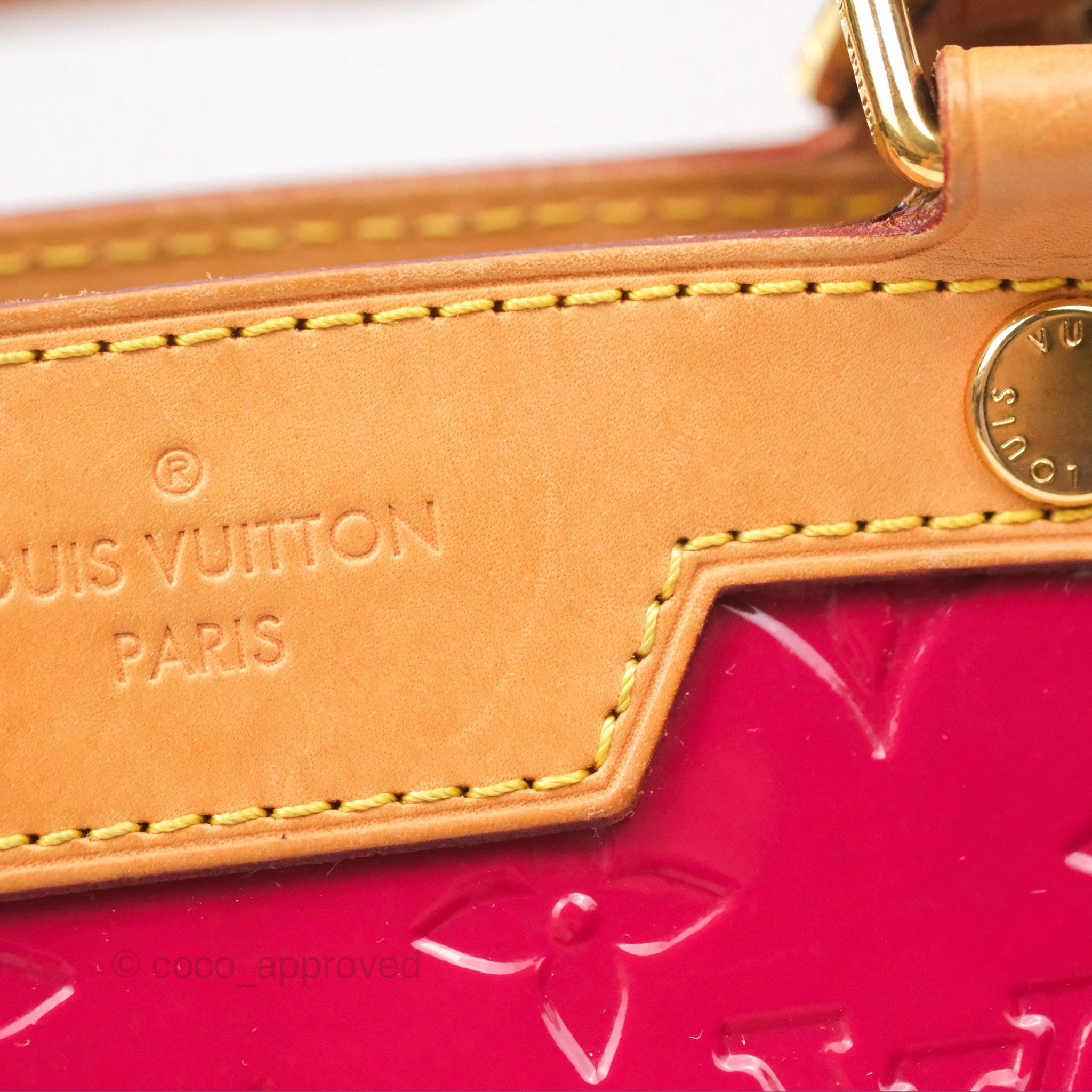 Louis Vuitton Brea MM Red Vernis Patent Monogram
