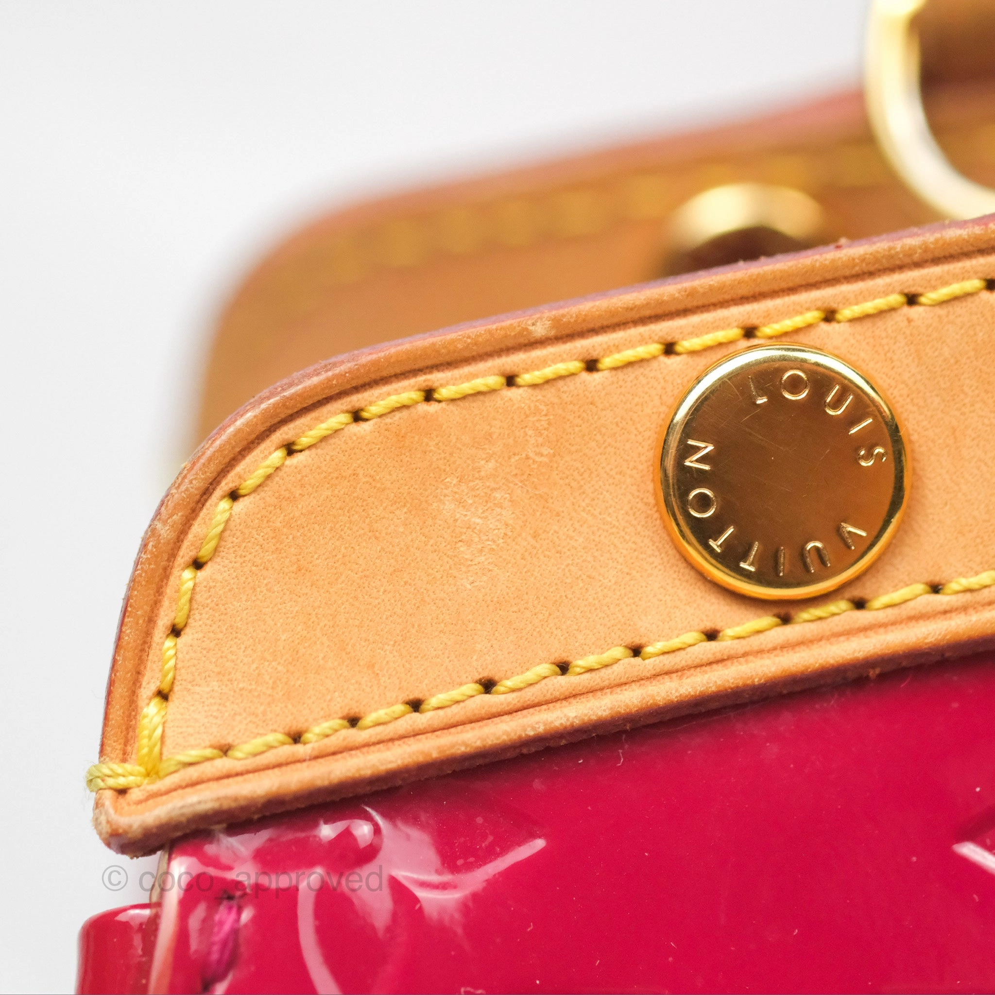 Louis Vuitton Brea MM Red Vernis Patent Monogram