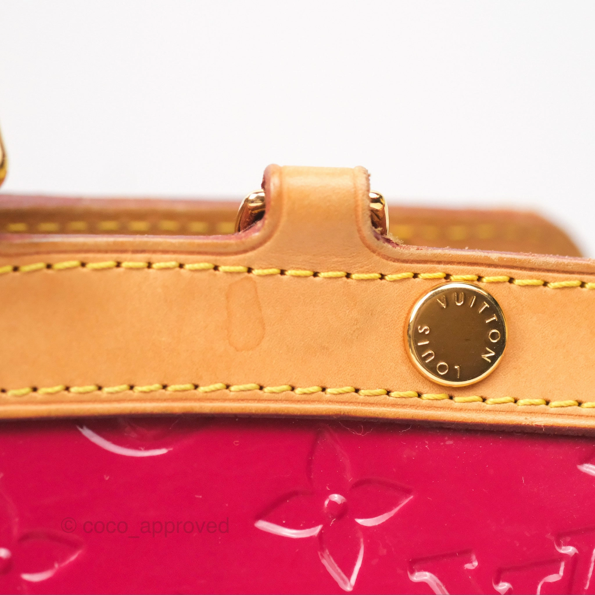 Louis Vuitton Brea MM Red Vernis Patent Monogram