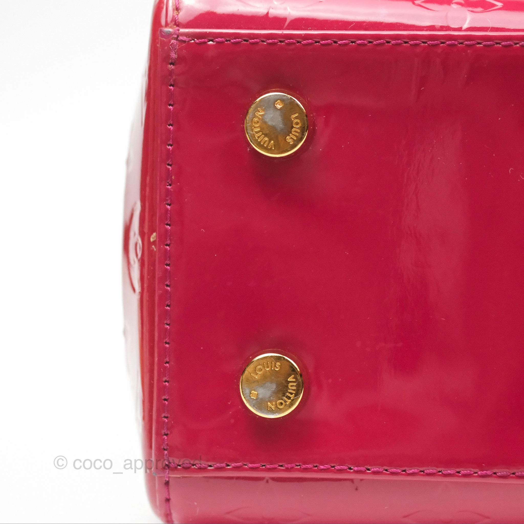 Louis Vuitton Brea MM Red Vernis Patent Monogram