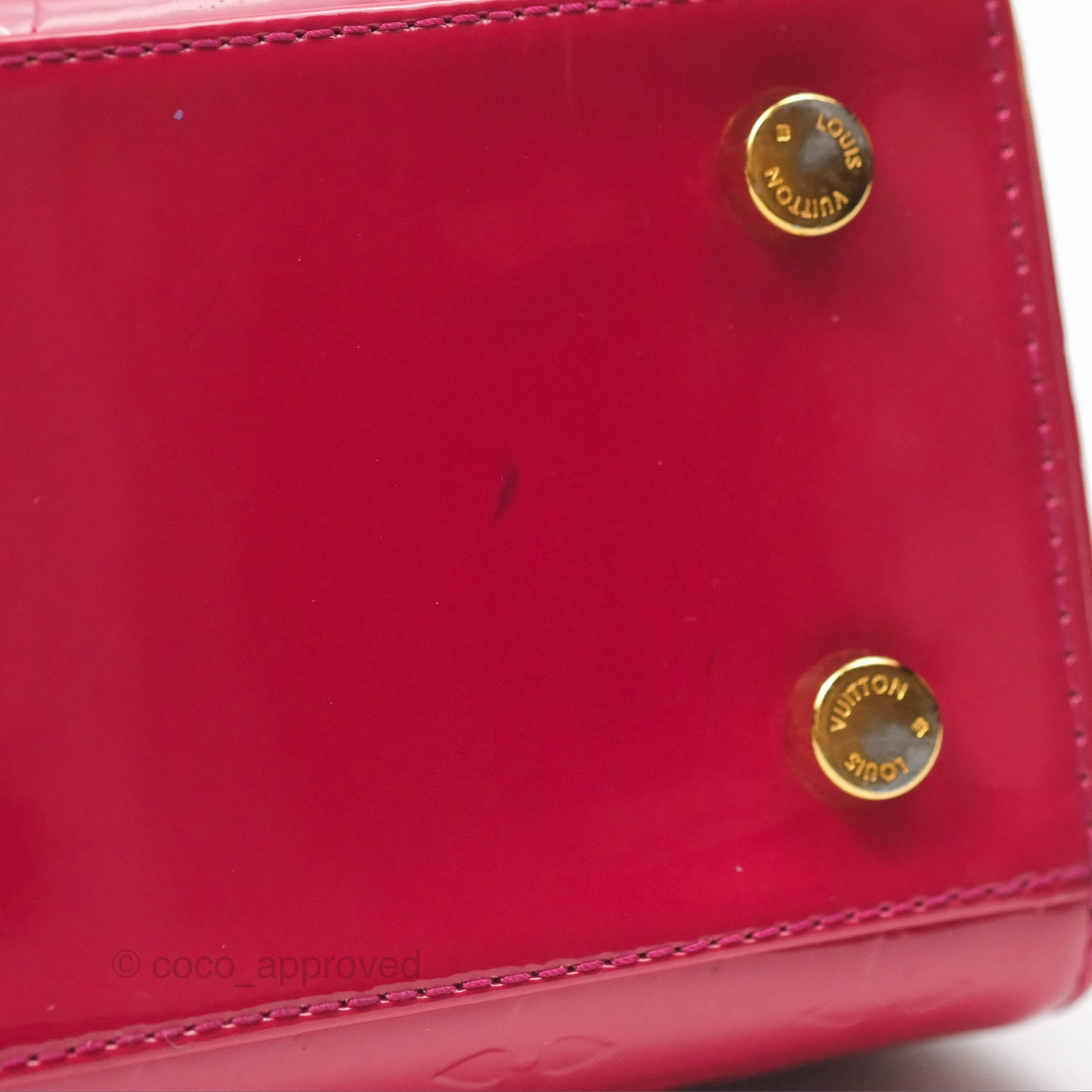 Louis Vuitton Brea MM Red Vernis Patent Monogram