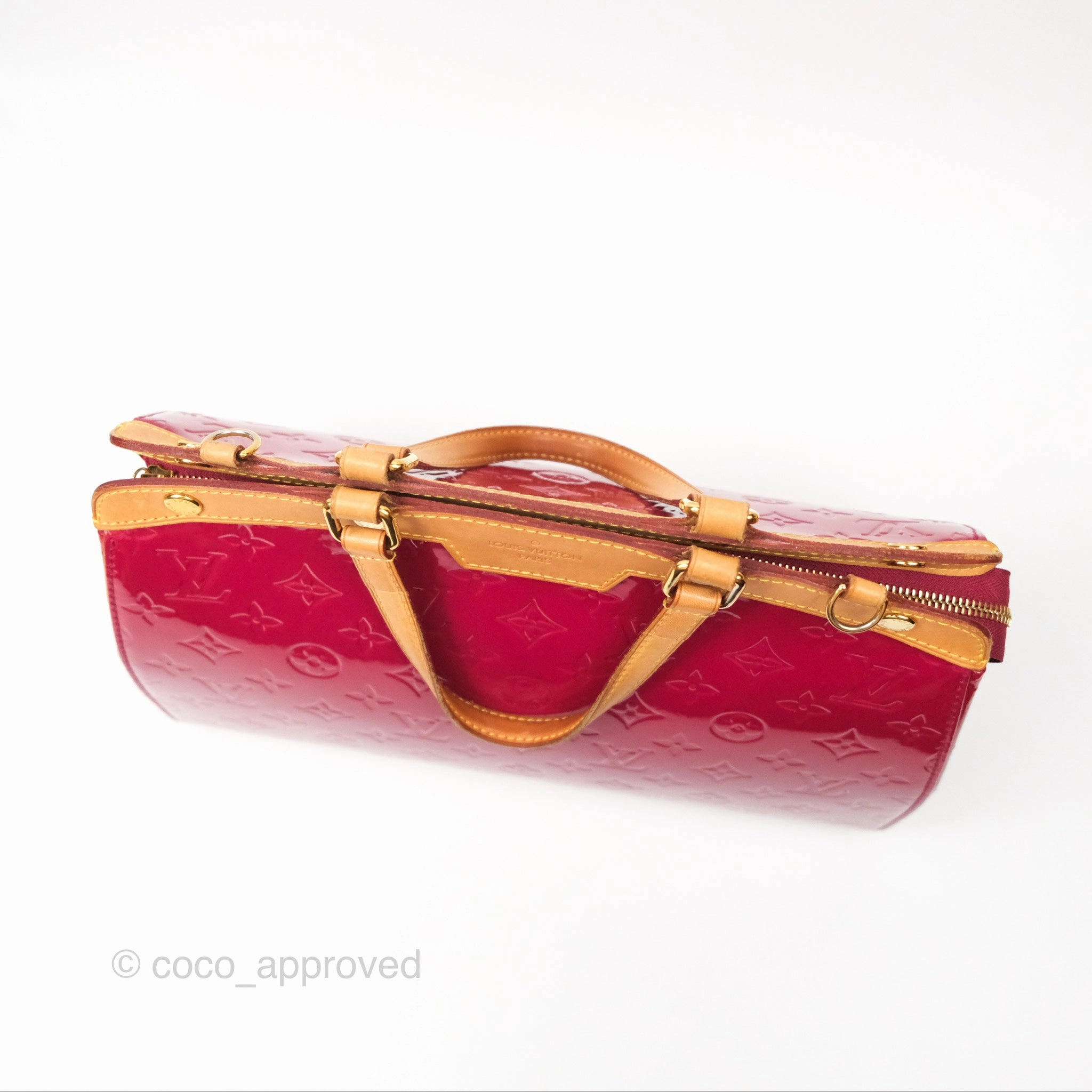 Louis Vuitton Brea MM Red Vernis Patent Monogram