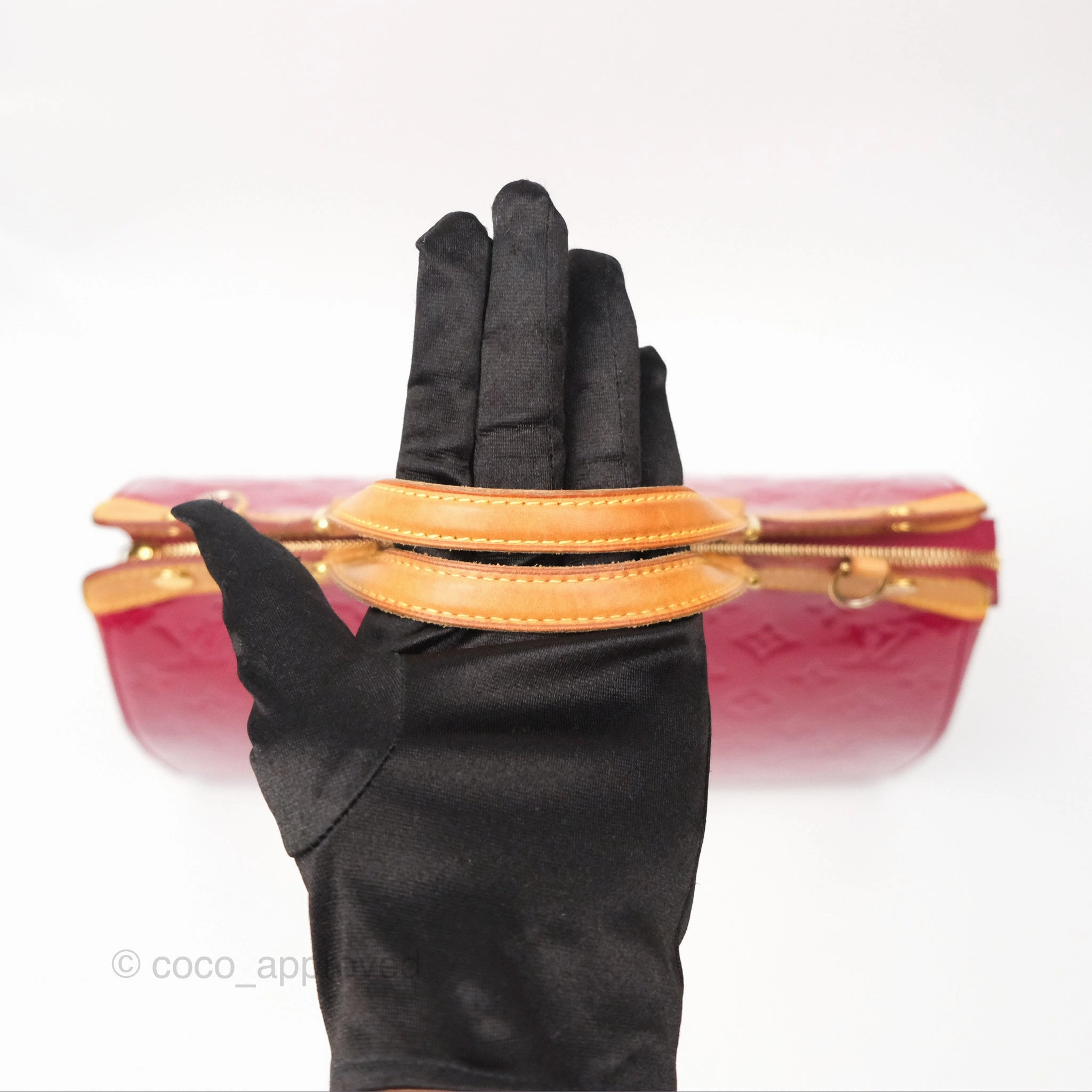 Louis Vuitton Brea MM Red Vernis Patent Monogram