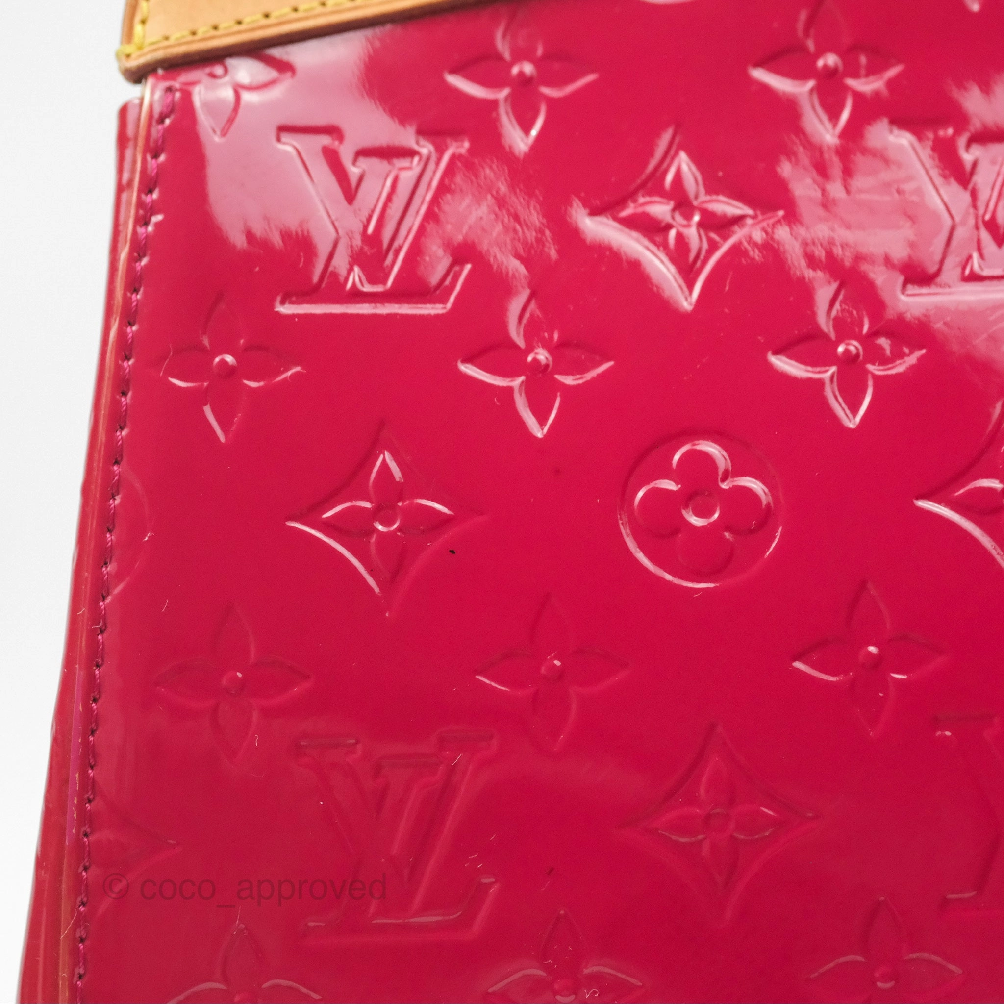 Louis Vuitton Brea MM Red Vernis Patent Monogram