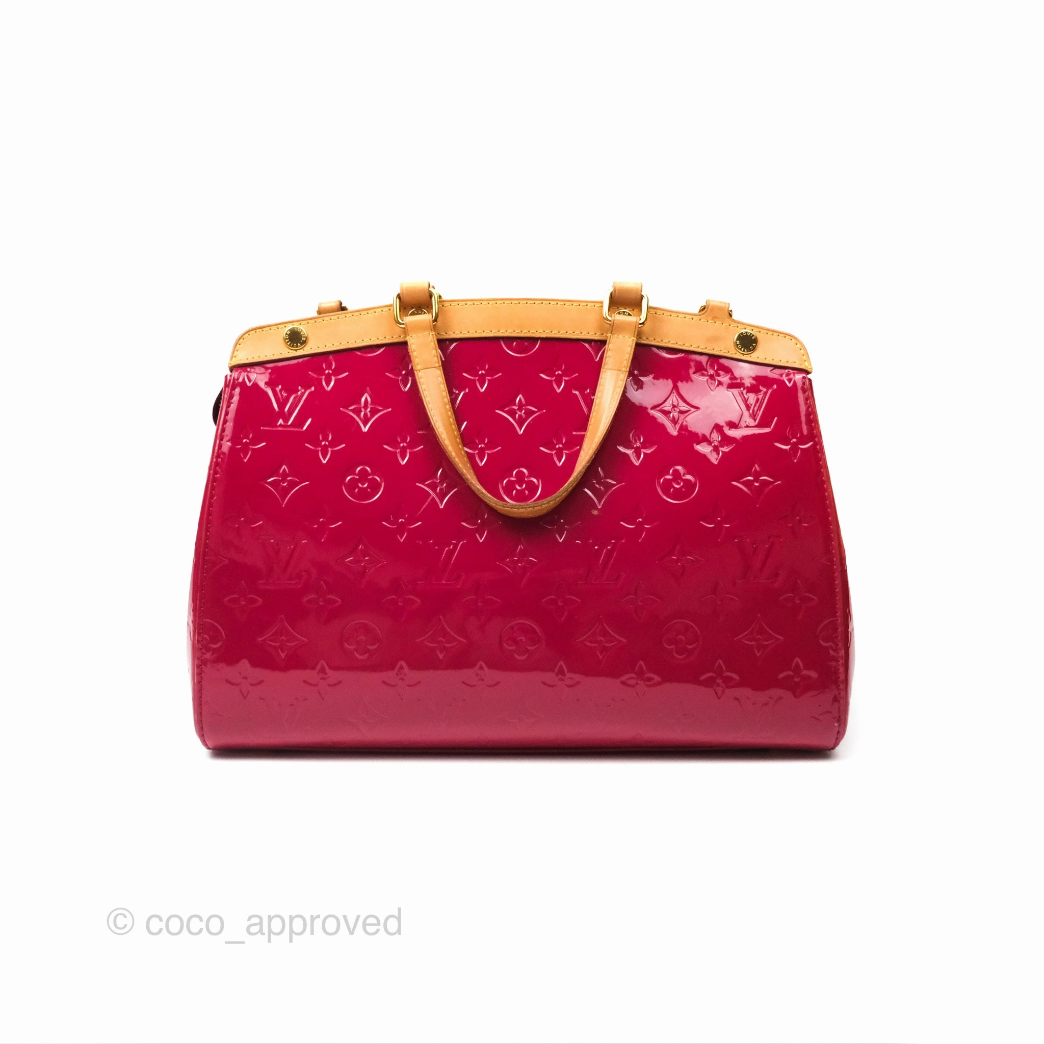 Louis Vuitton Brea MM Red Vernis Patent Monogram