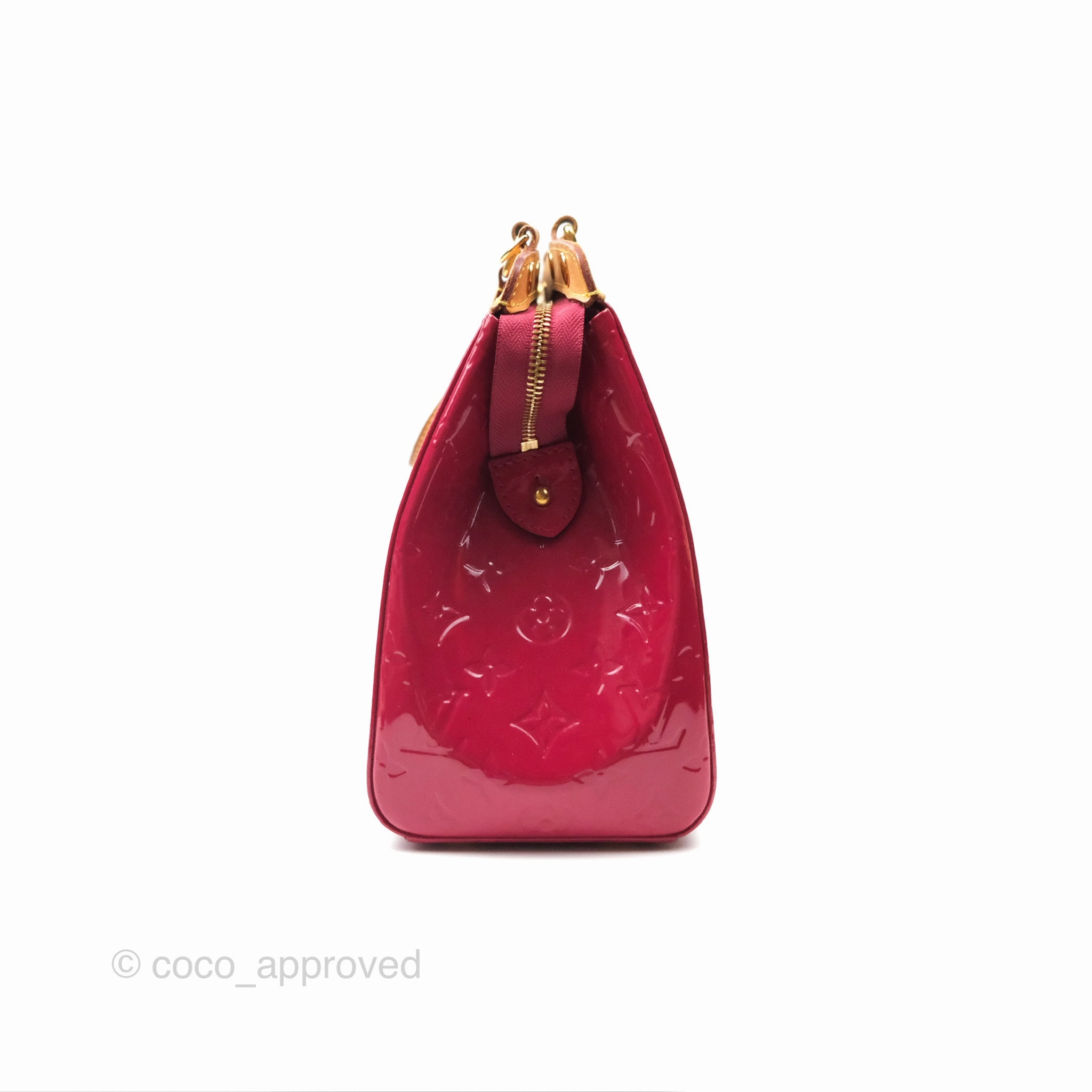 Louis Vuitton Brea MM Red Vernis Patent Monogram