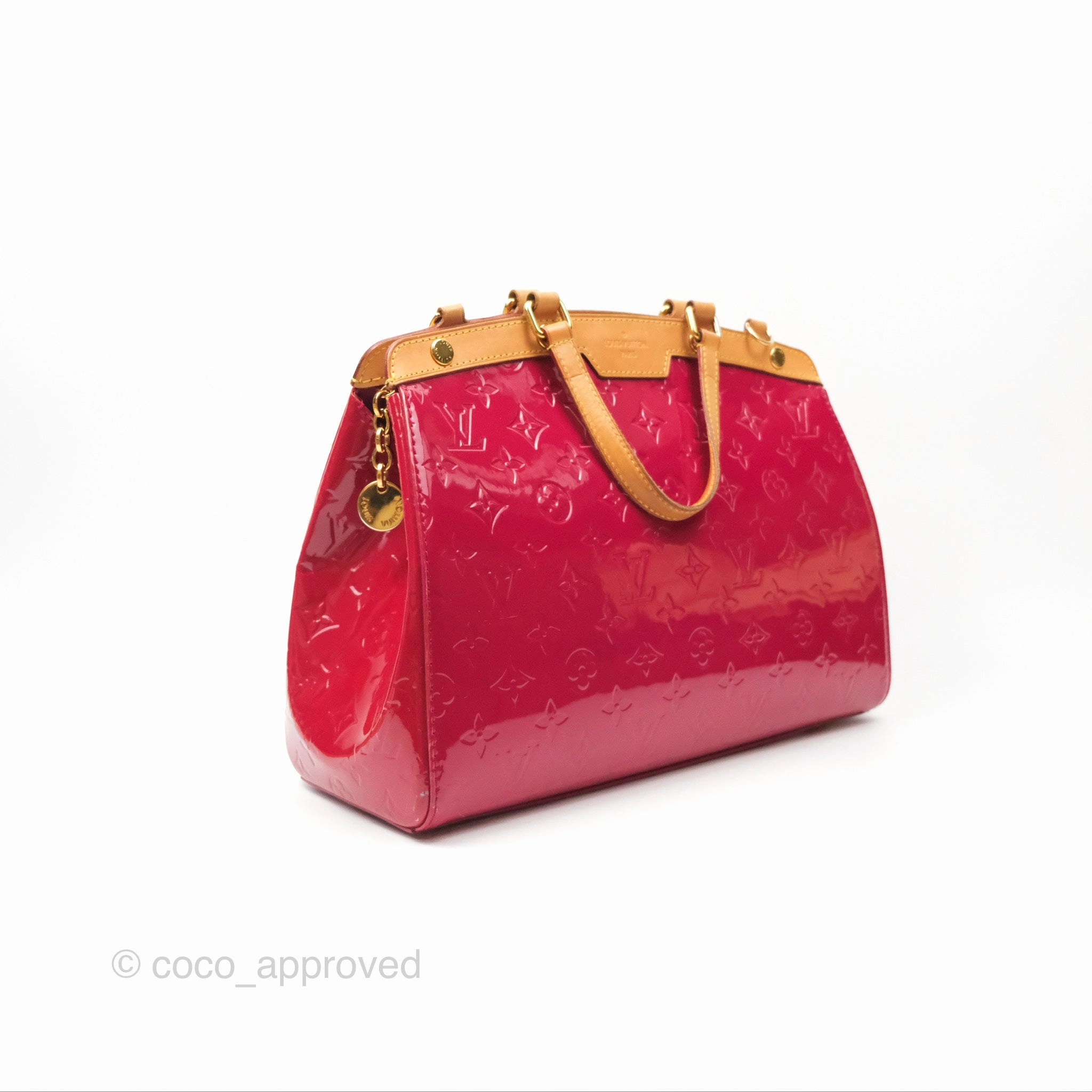 Louis Vuitton Brea MM Red Vernis Patent Monogram