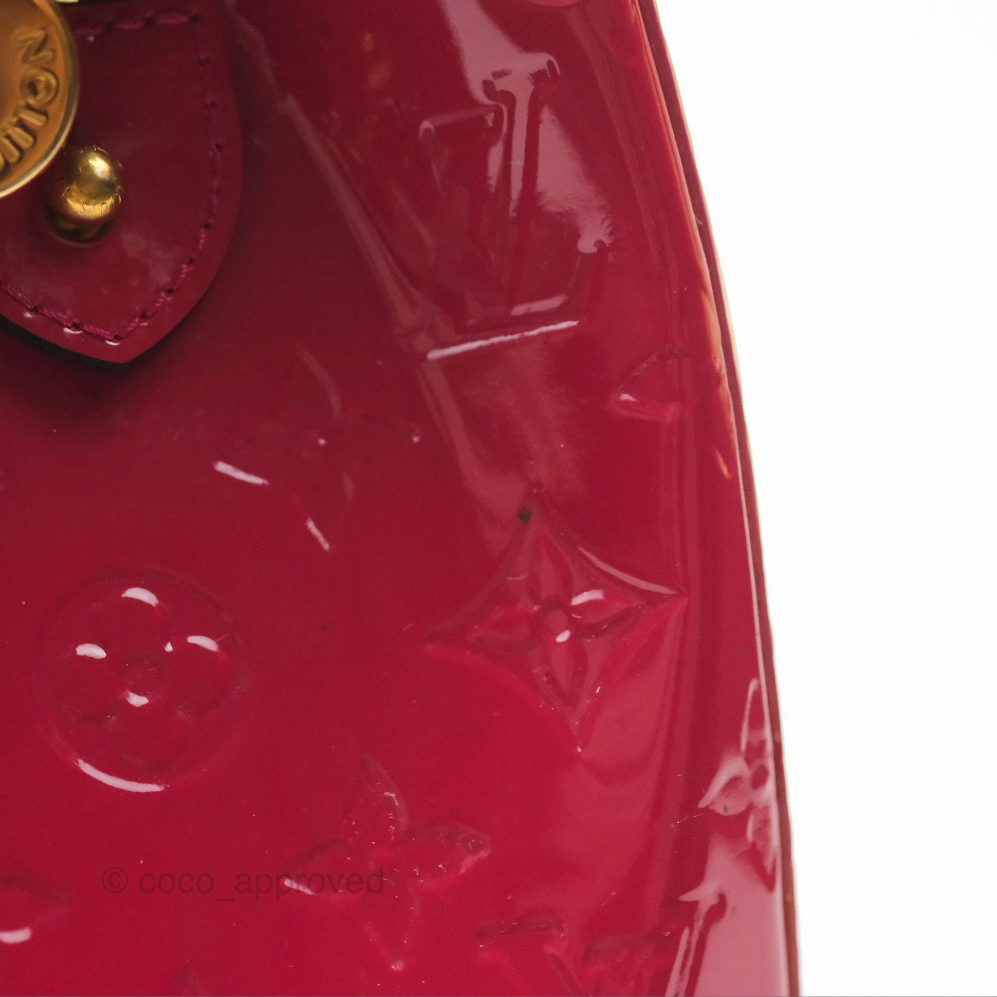 Louis Vuitton Brea MM Red Vernis Patent Monogram