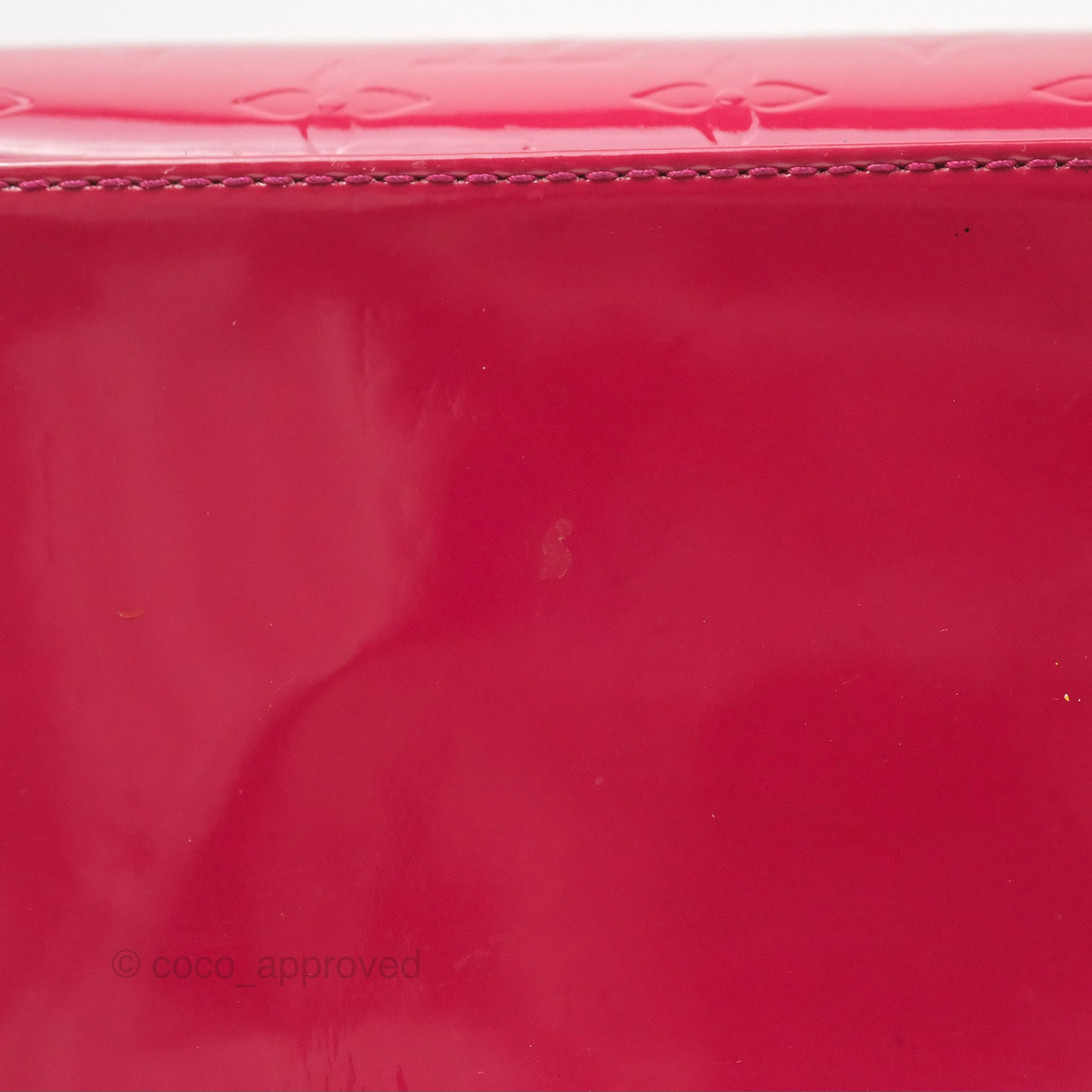 Louis Vuitton Brea MM Red Vernis Patent Monogram