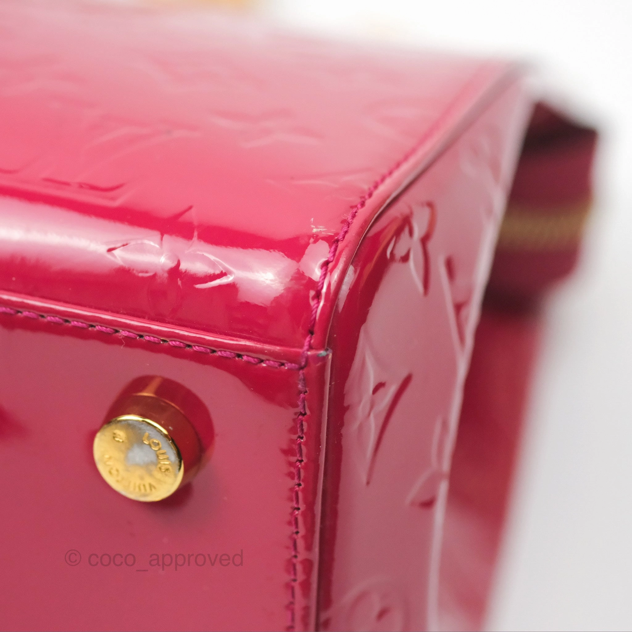 Louis Vuitton Brea MM Red Vernis Patent Monogram