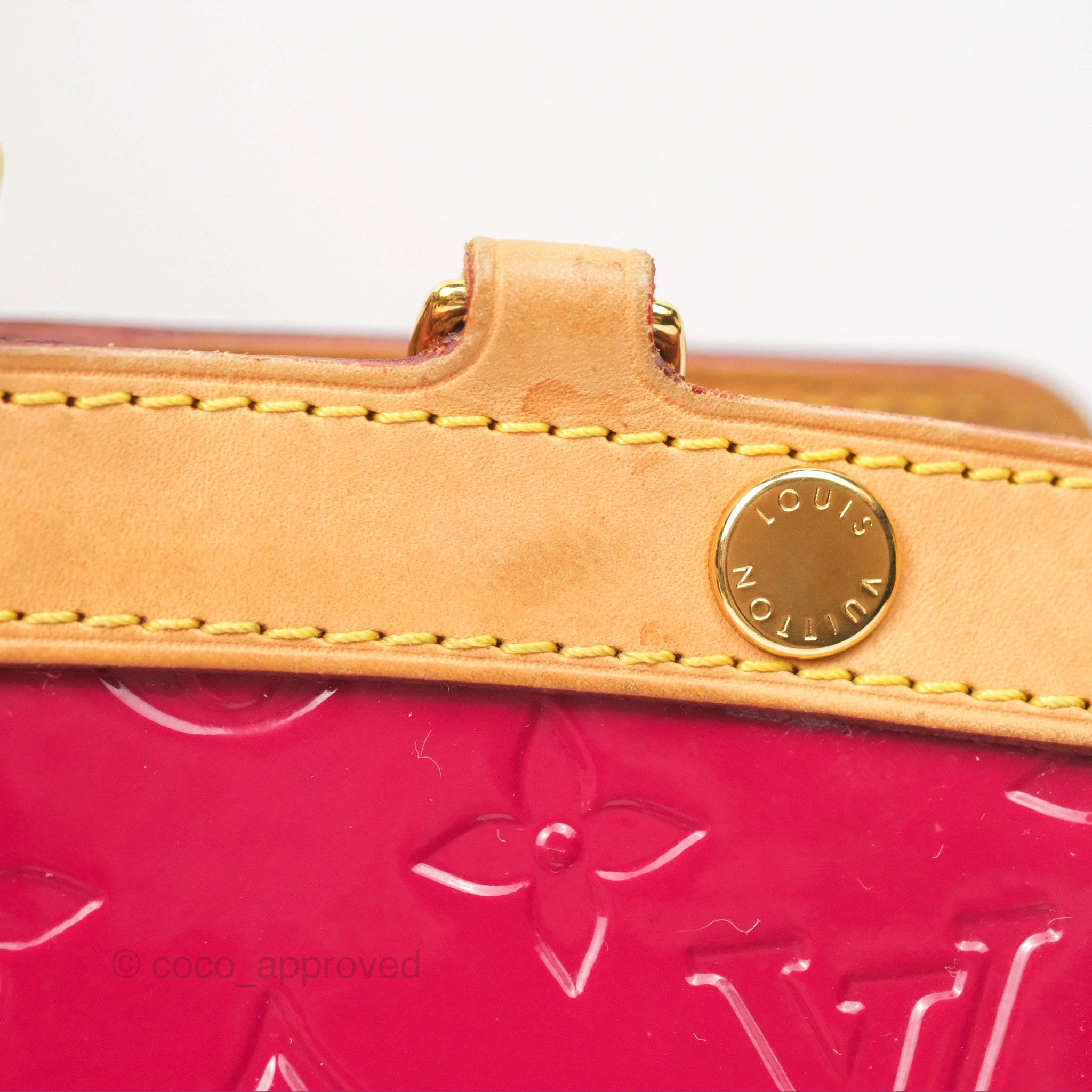 Louis Vuitton Brea MM Red Vernis Patent Monogram