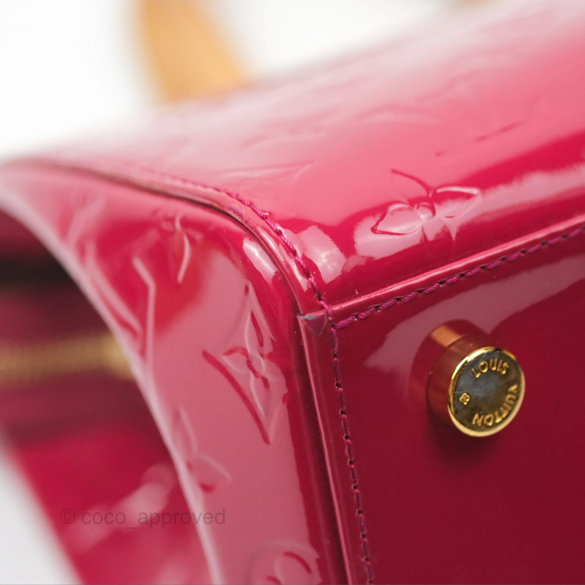 Louis Vuitton Brea MM Red Vernis Patent Monogram