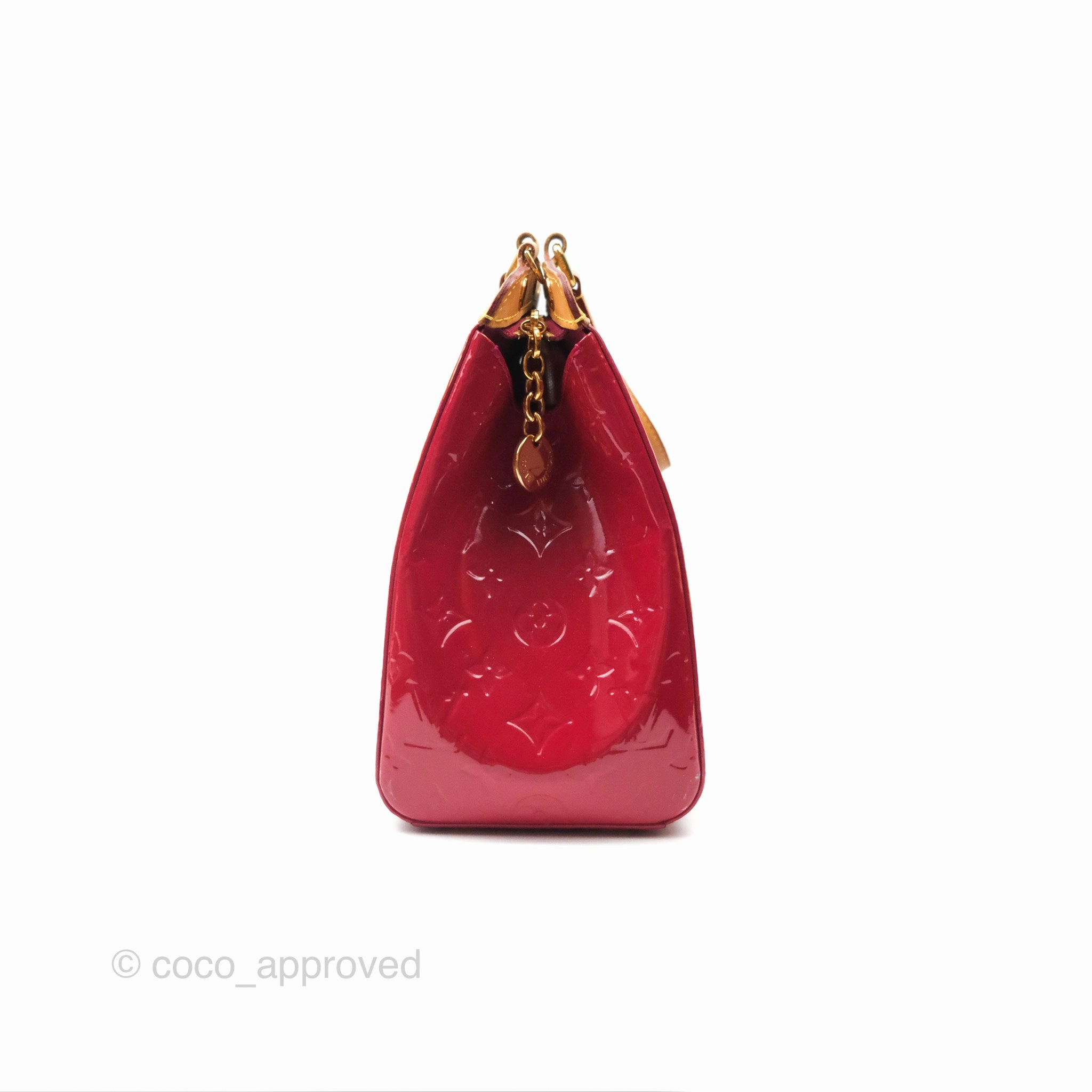Louis Vuitton Brea MM Red Vernis Patent Monogram