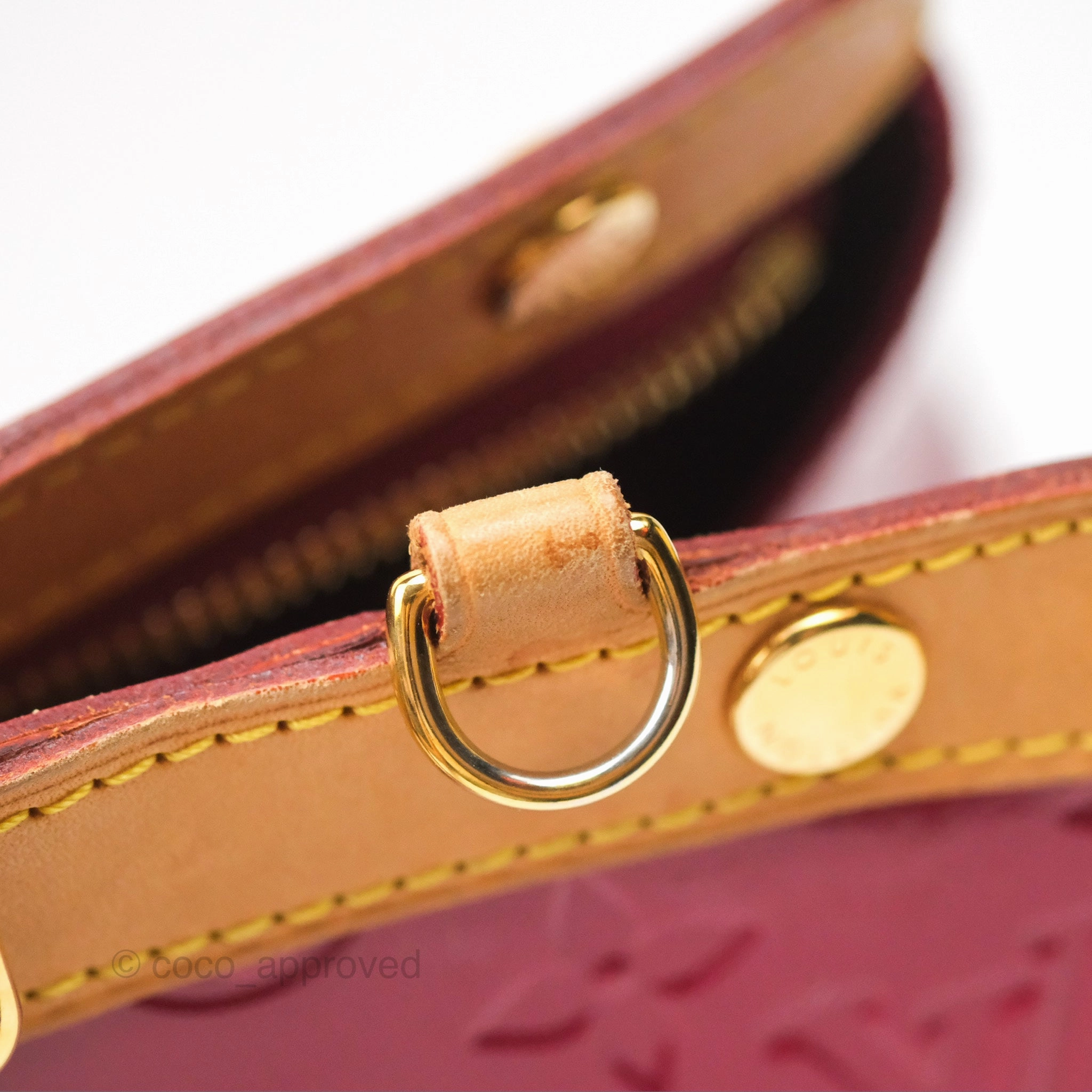 Louis Vuitton Brea MM Red Vernis Patent Monogram