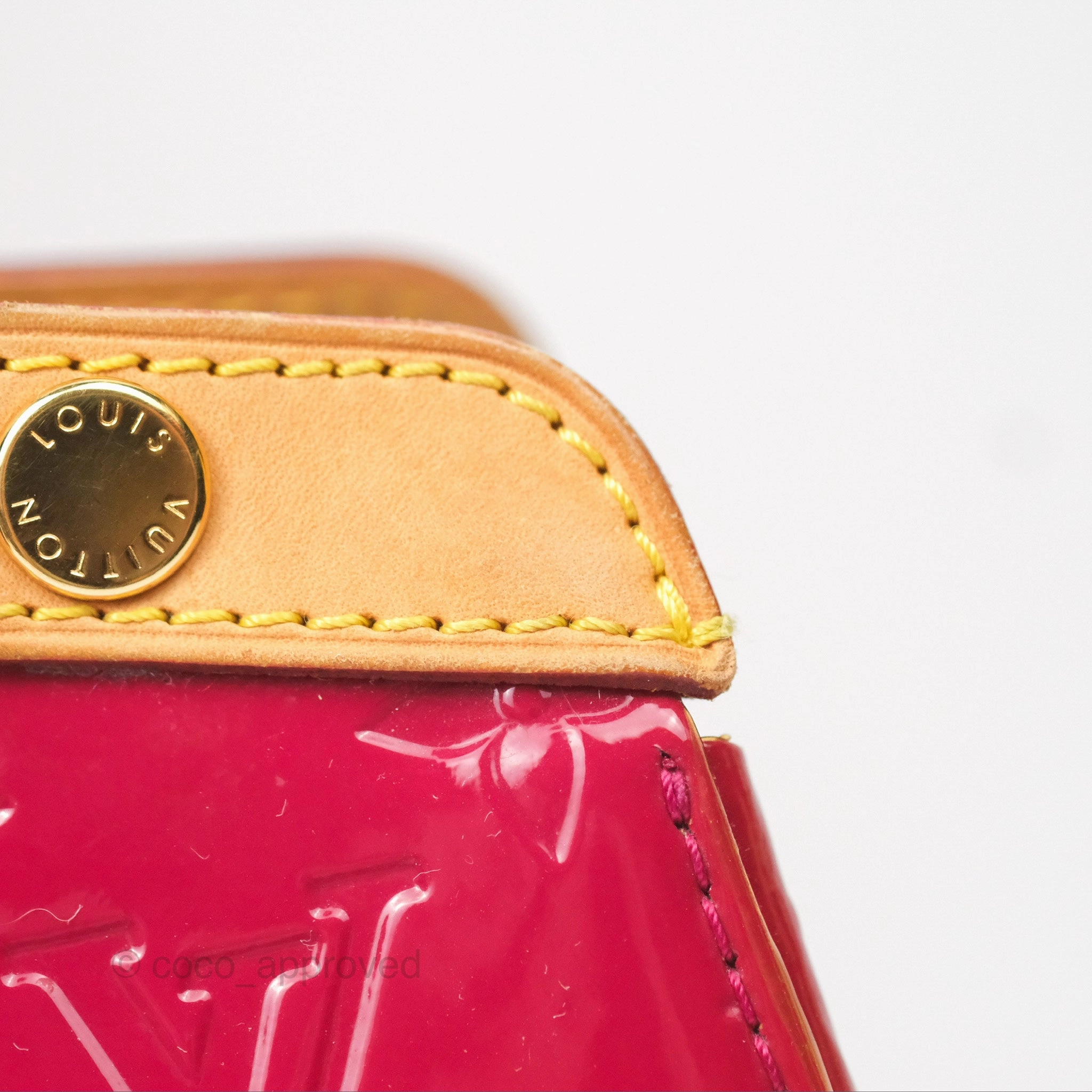 Louis Vuitton Brea MM Red Vernis Patent Monogram
