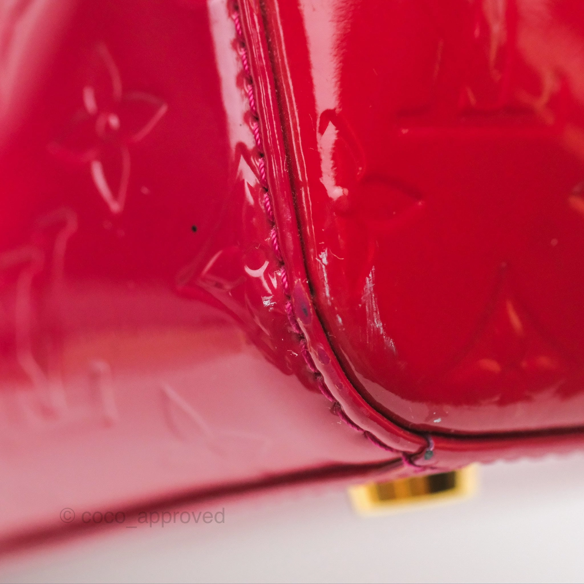 Louis Vuitton Brea MM Red Vernis Patent Monogram
