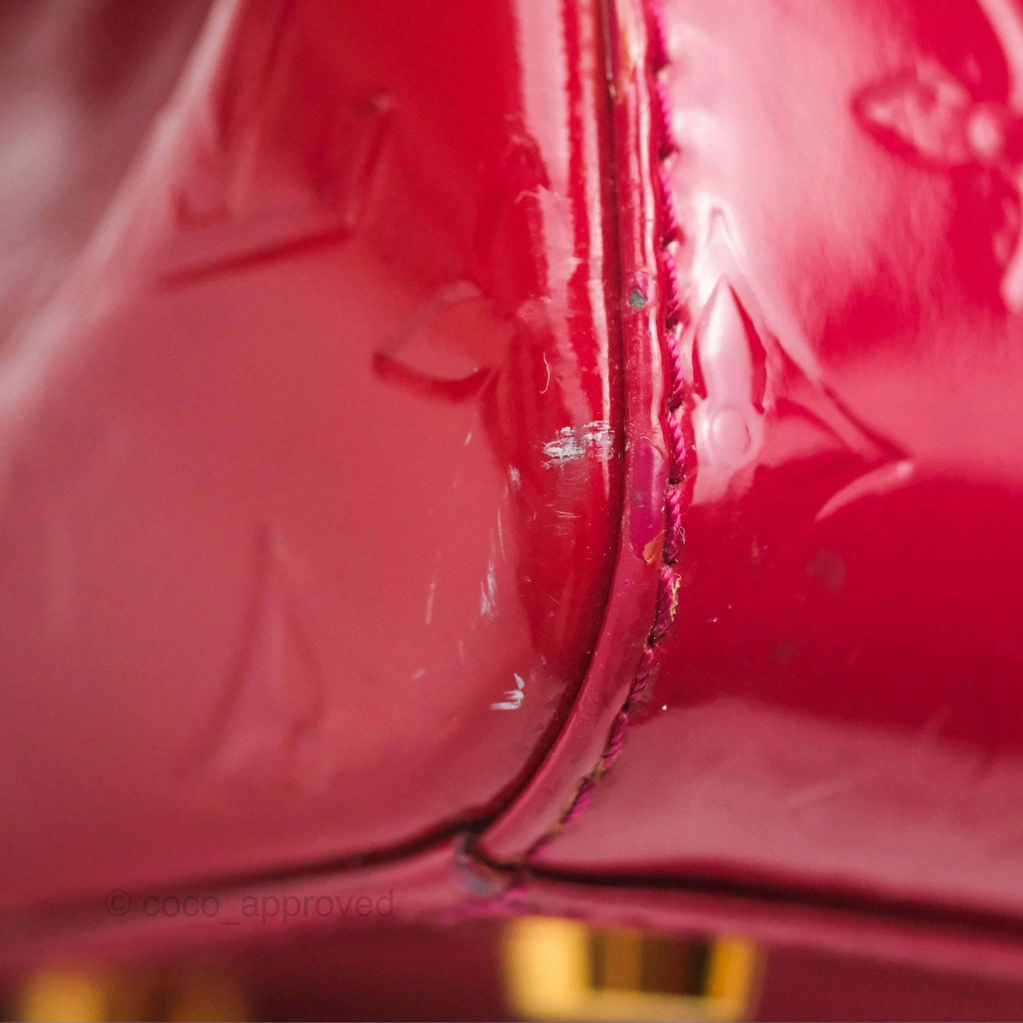 Louis Vuitton Brea MM Red Vernis Patent Monogram