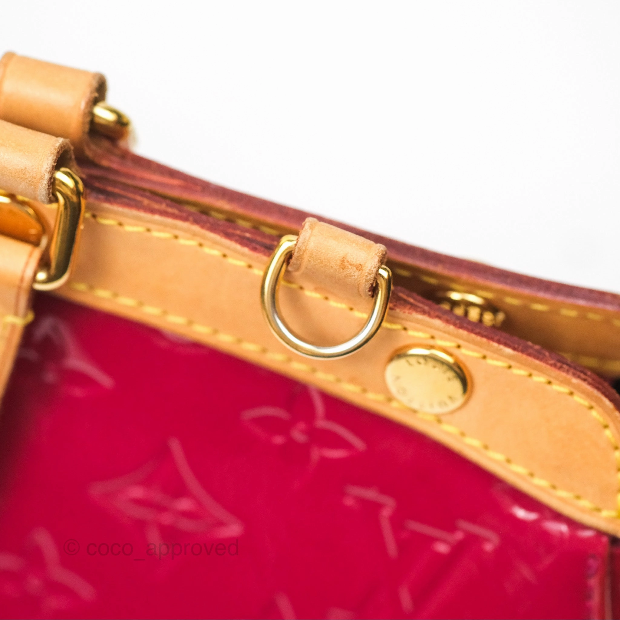 Louis Vuitton Brea MM Red Vernis Patent Monogram