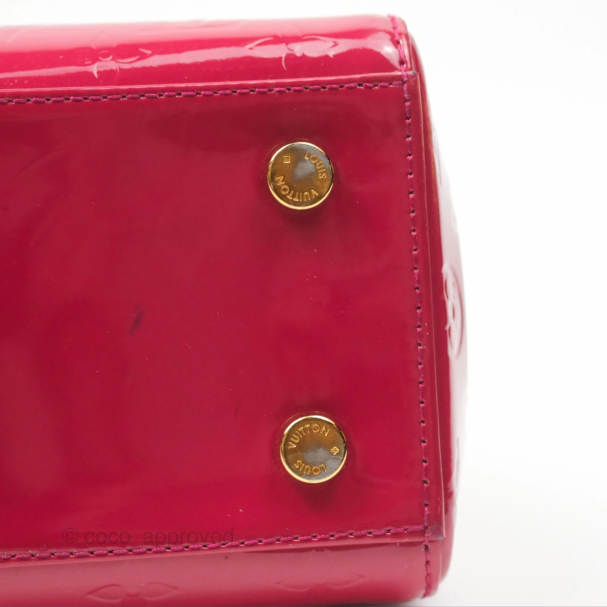 Louis Vuitton Brea MM Red Vernis Patent Monogram