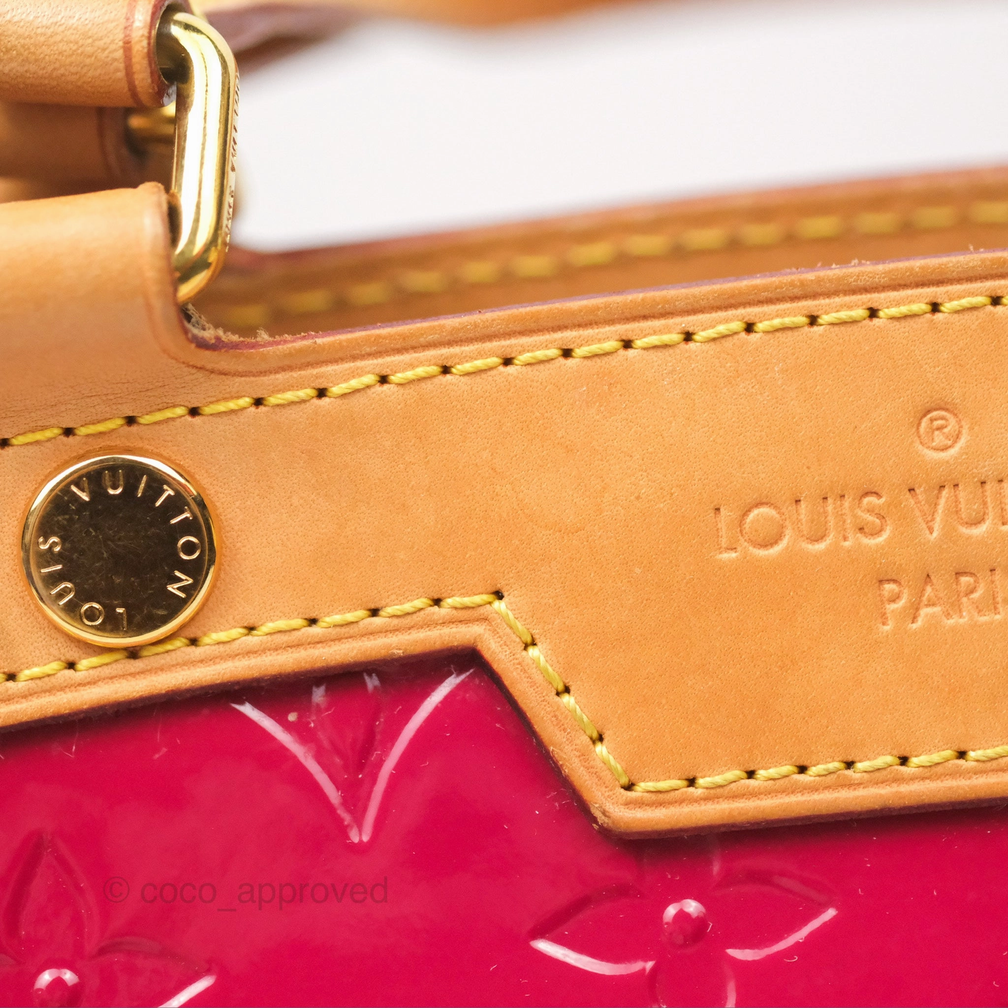Louis Vuitton Brea MM Red Vernis Patent Monogram