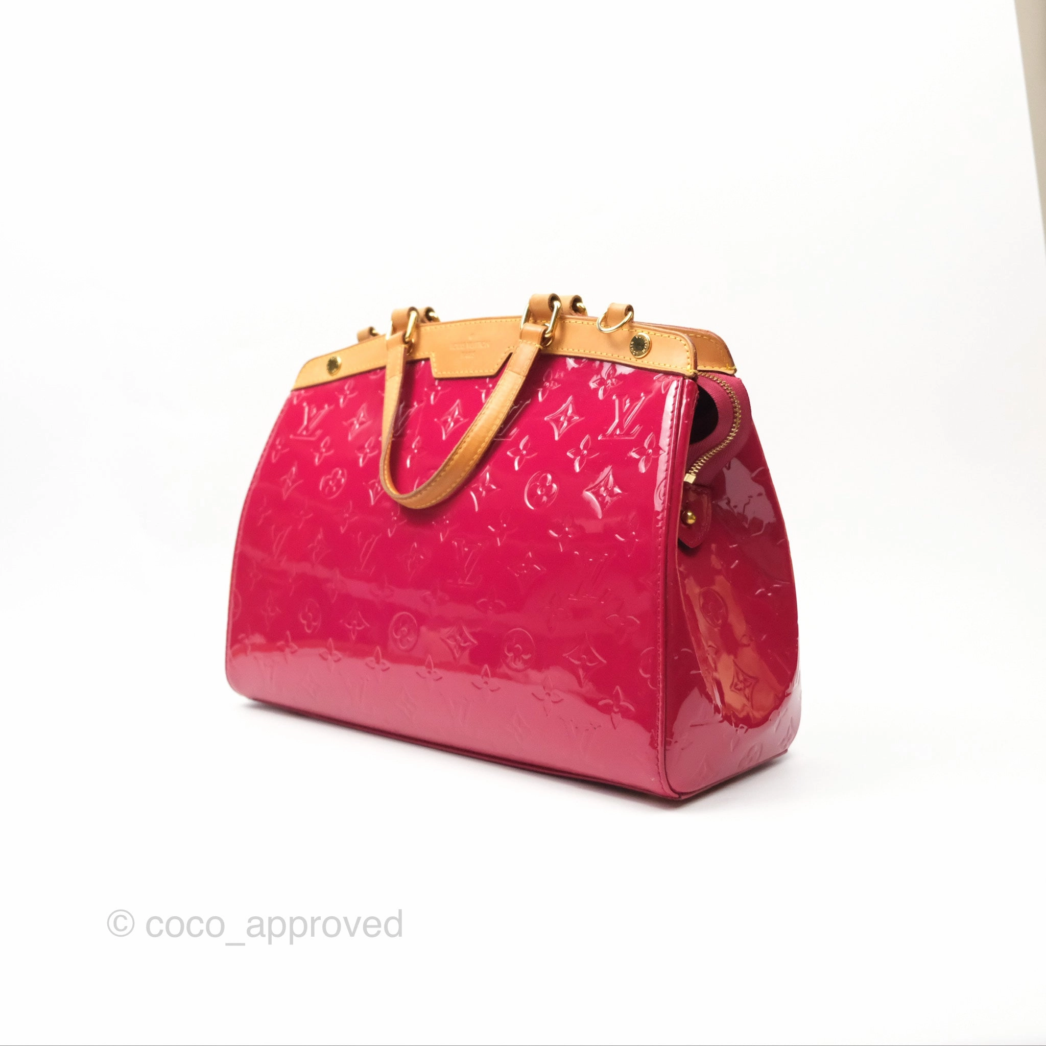 Louis Vuitton Brea MM Red Vernis Patent Monogram