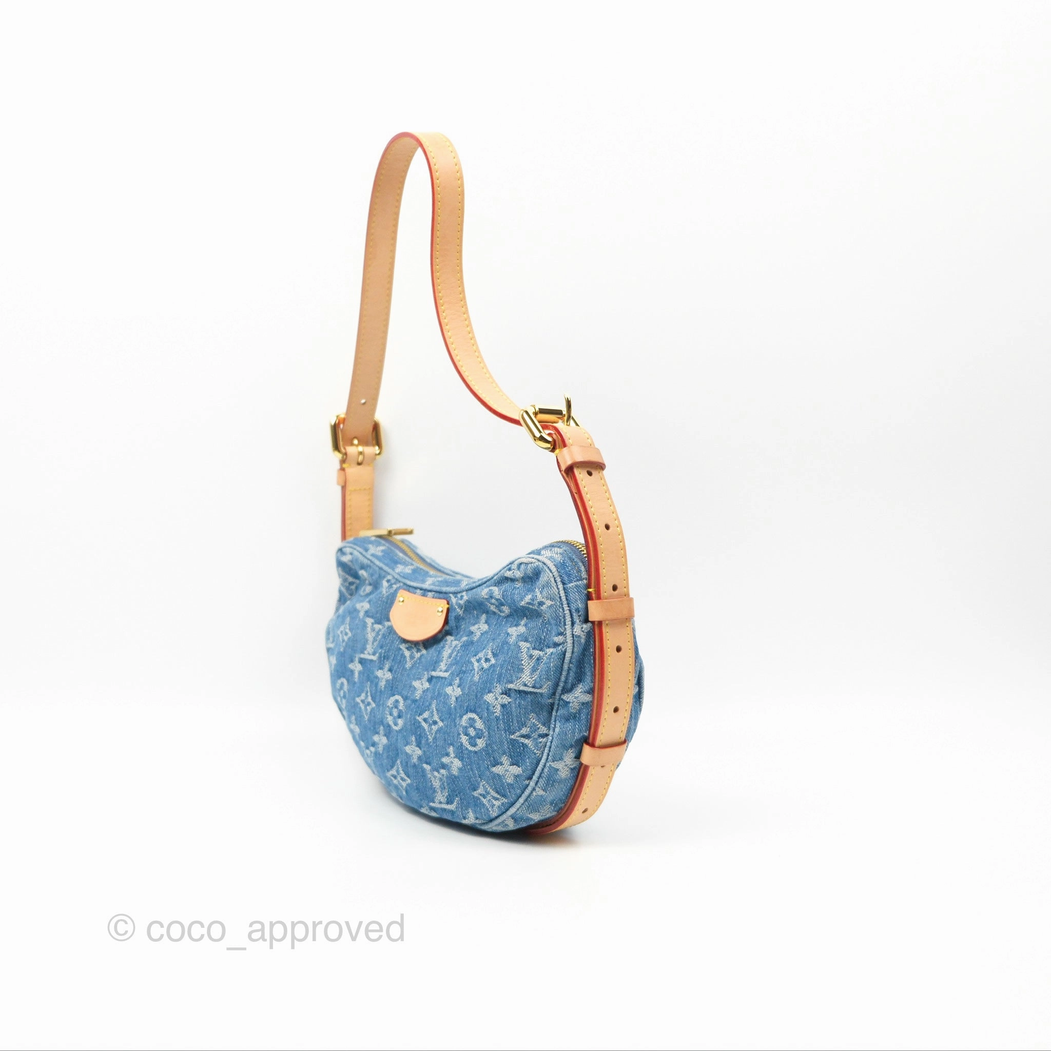 Louis Vuitton Croissant MM Denim Blue Monogram
