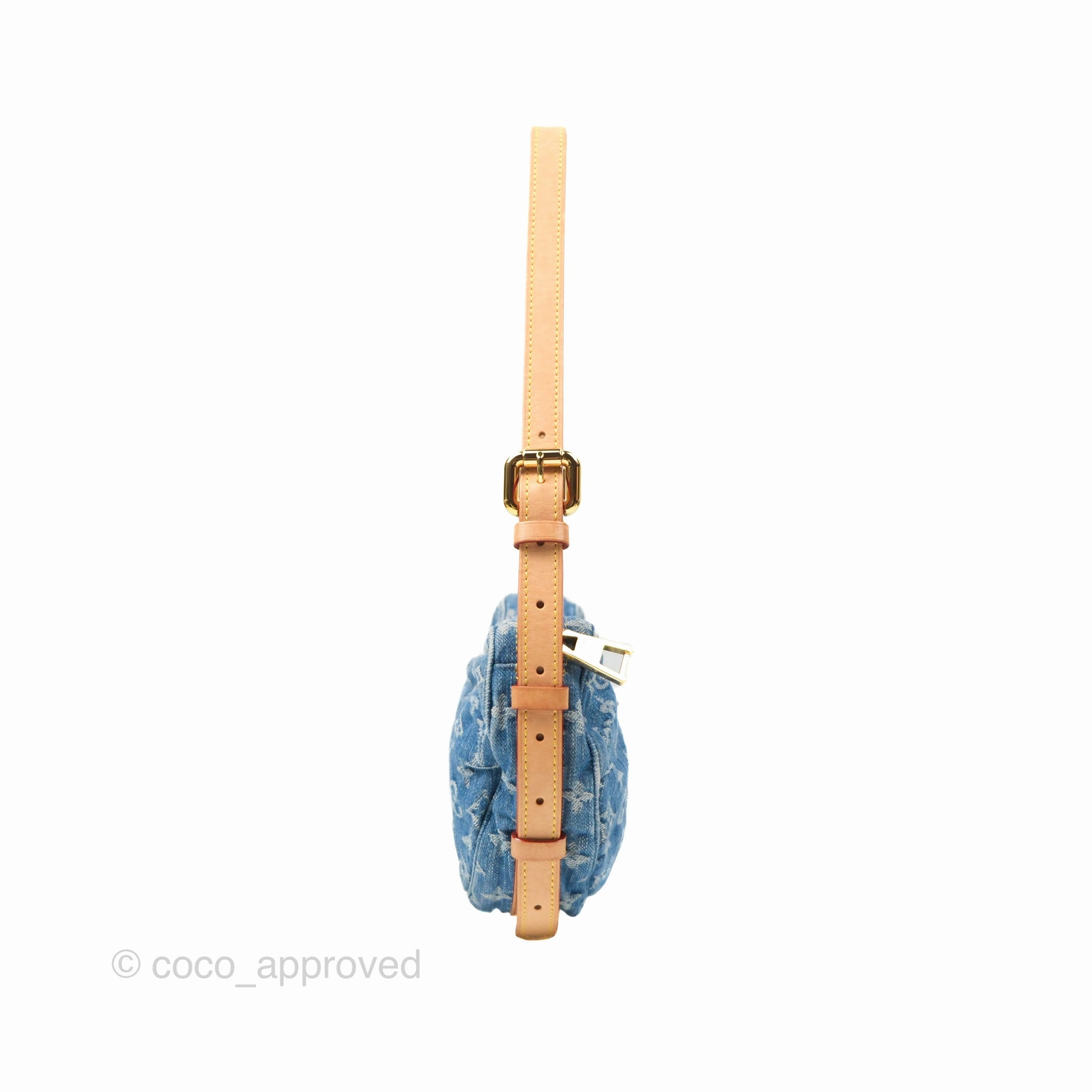 Louis Vuitton Croissant MM Denim Blue Monogram