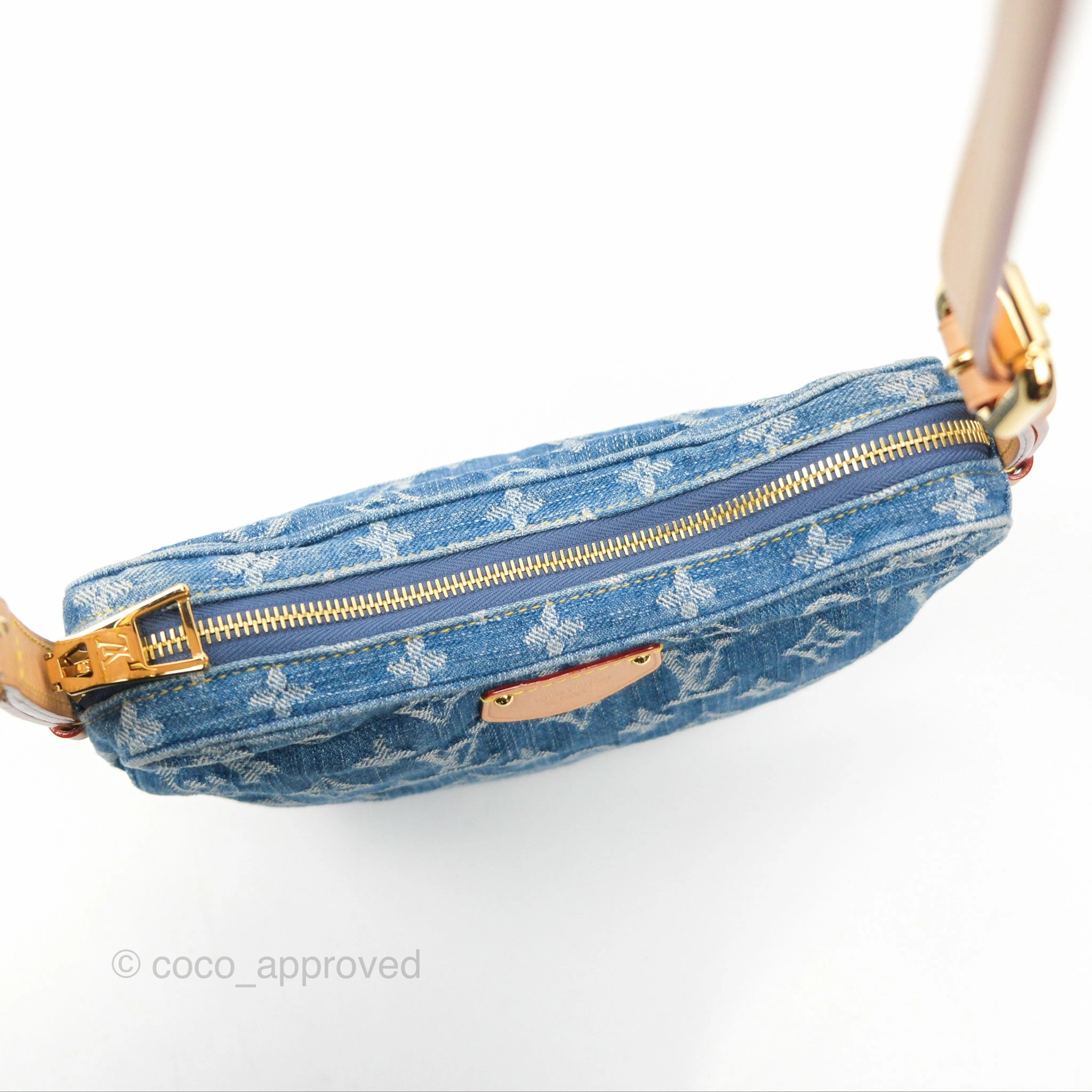 Louis Vuitton Croissant MM Denim Blue Monogram