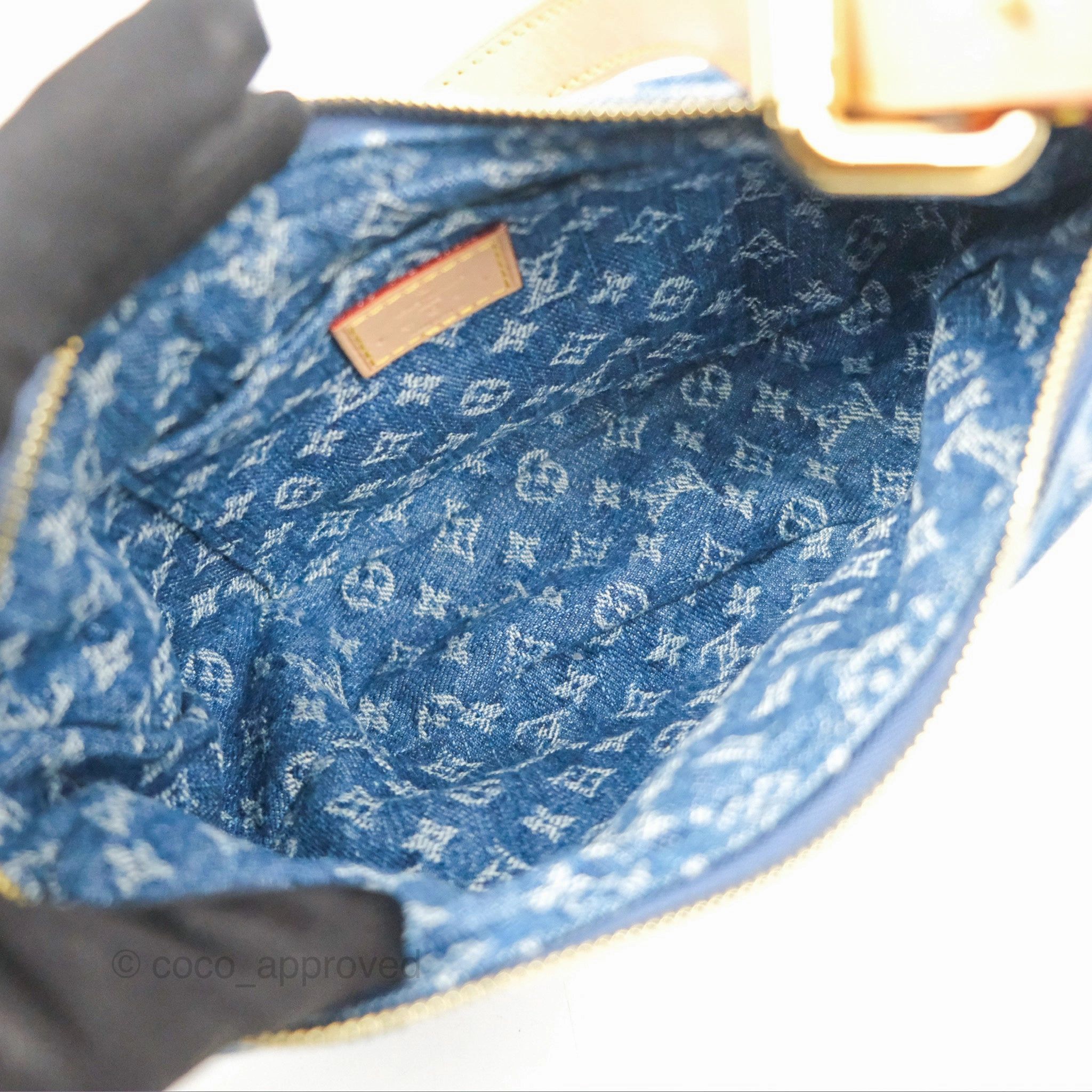 Louis Vuitton Croissant MM Denim Blue Monogram