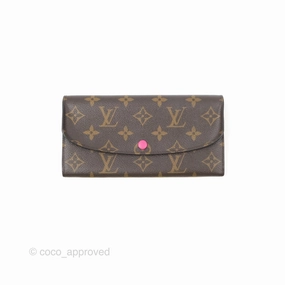 Louis Vuitton Emilie Wallet Monogram Canvas Fuchsia Pink