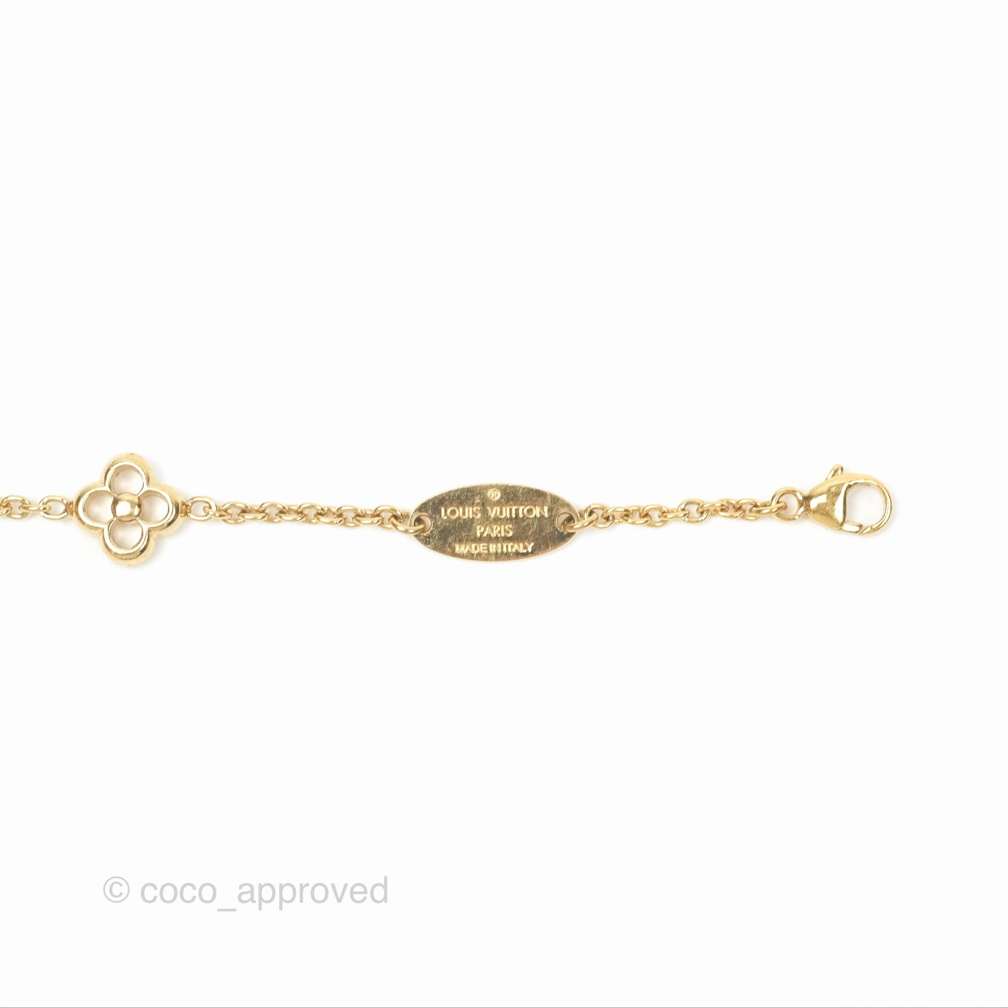 Louis Vuitton Flower Full Bracelet Gold Tone