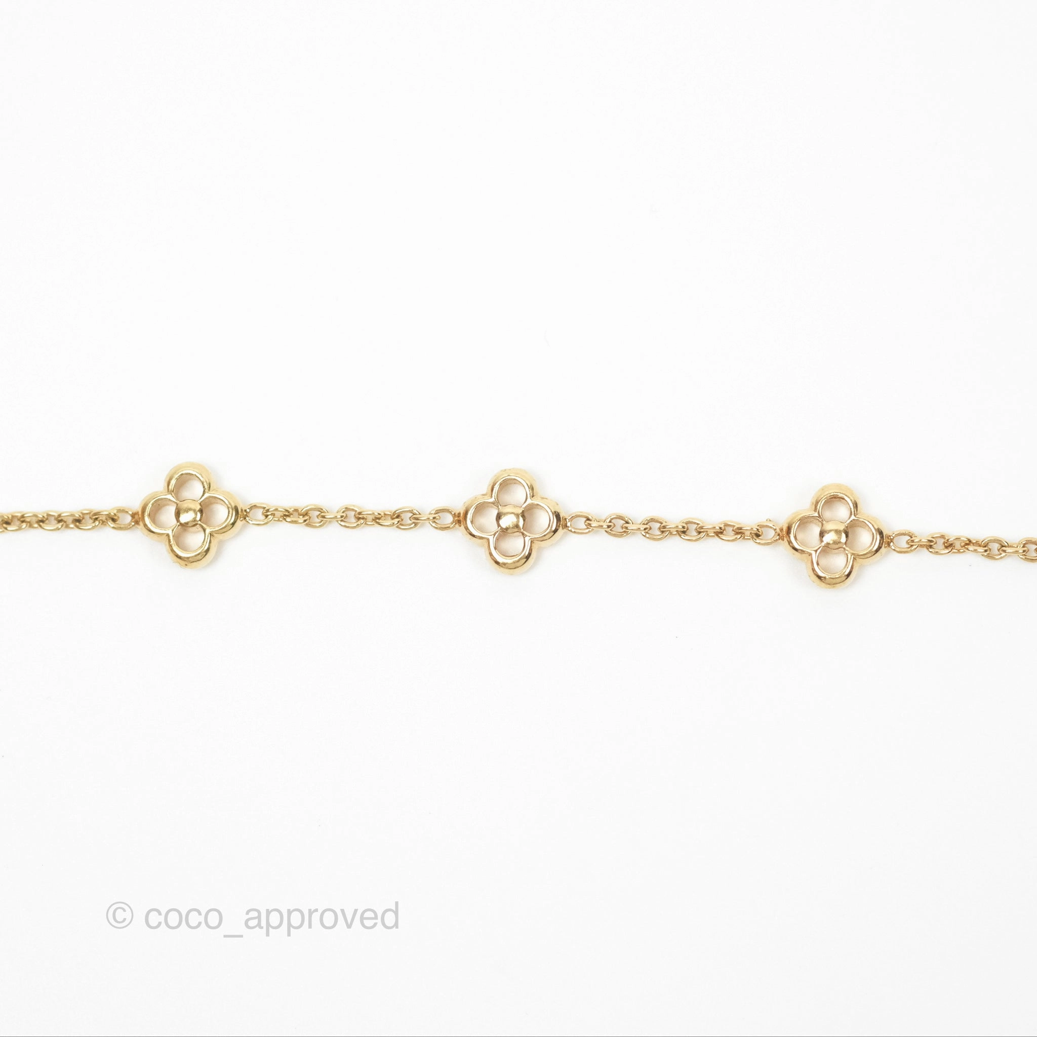Louis Vuitton Flower Full Bracelet Gold Tone