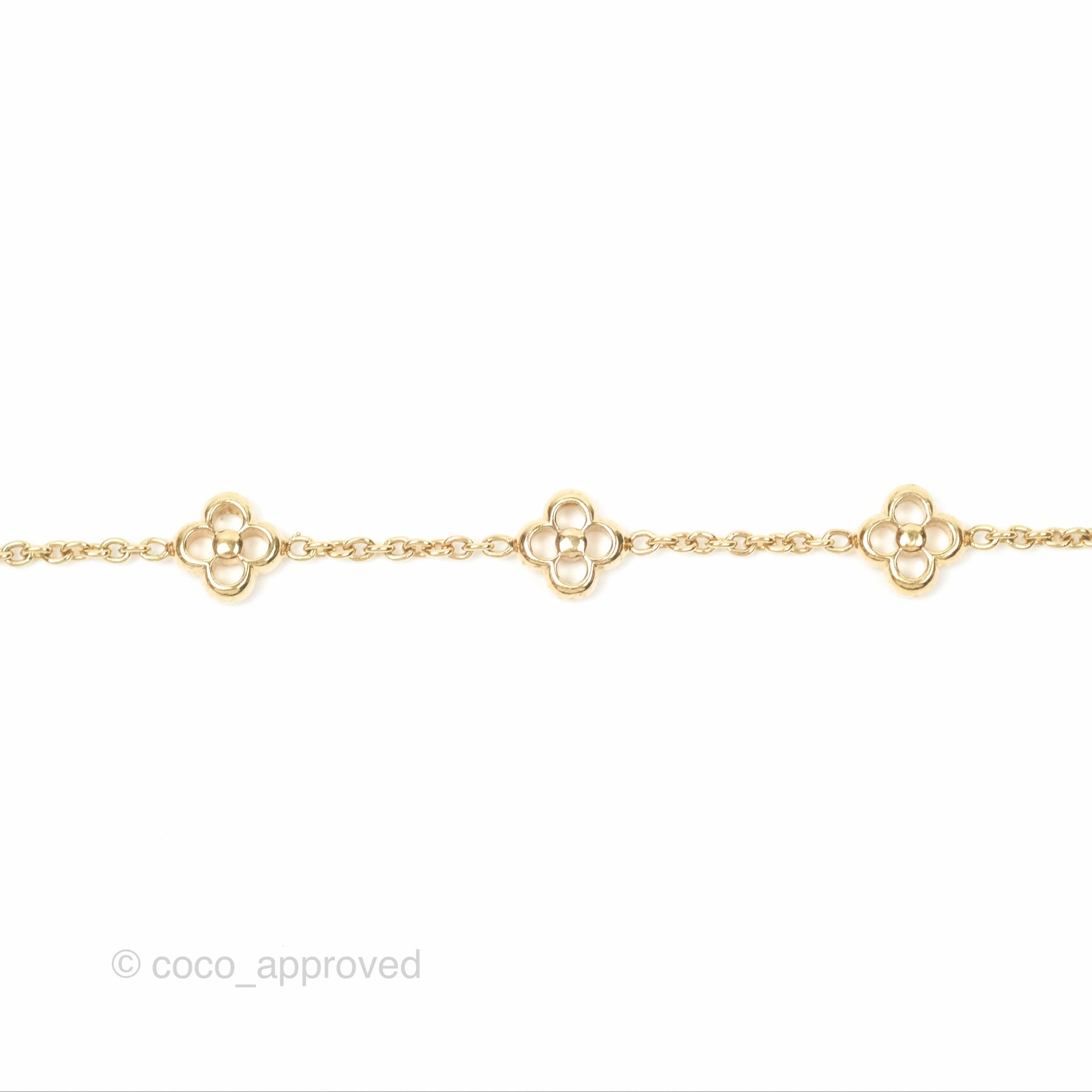 Louis Vuitton Flower Full Bracelet Gold Tone