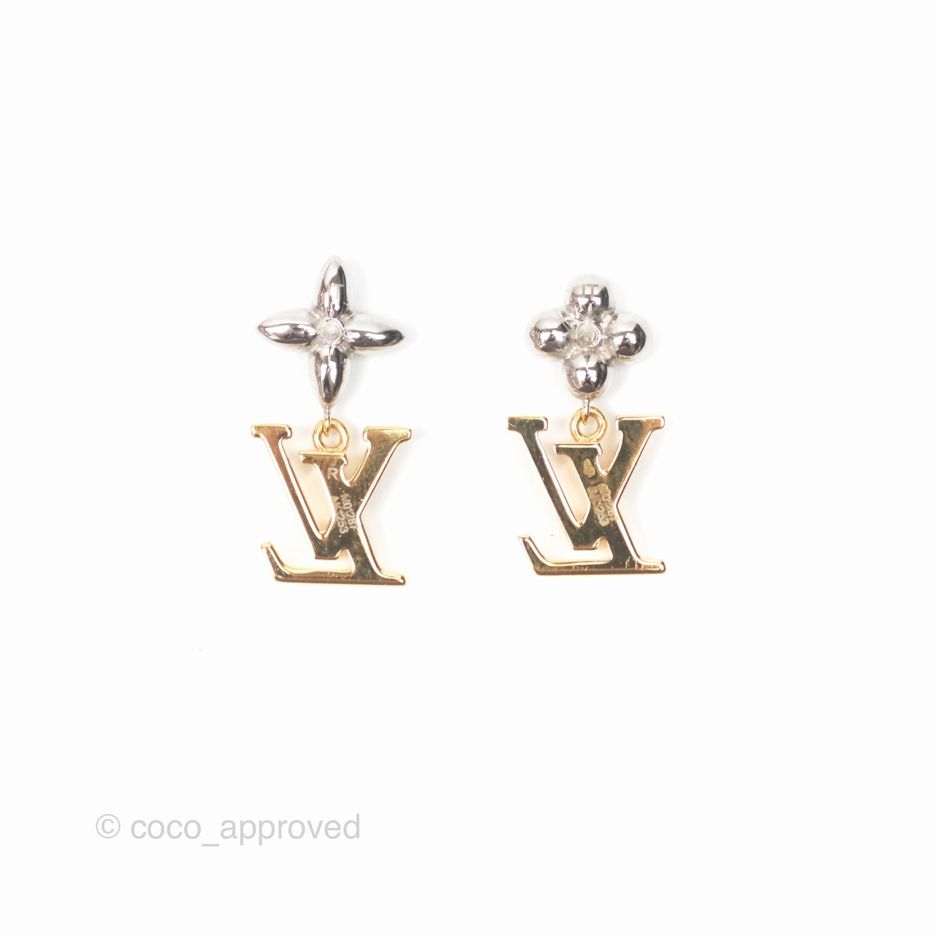 Louis Vuitton LV Iconic Flower Earrings Steel & Brass