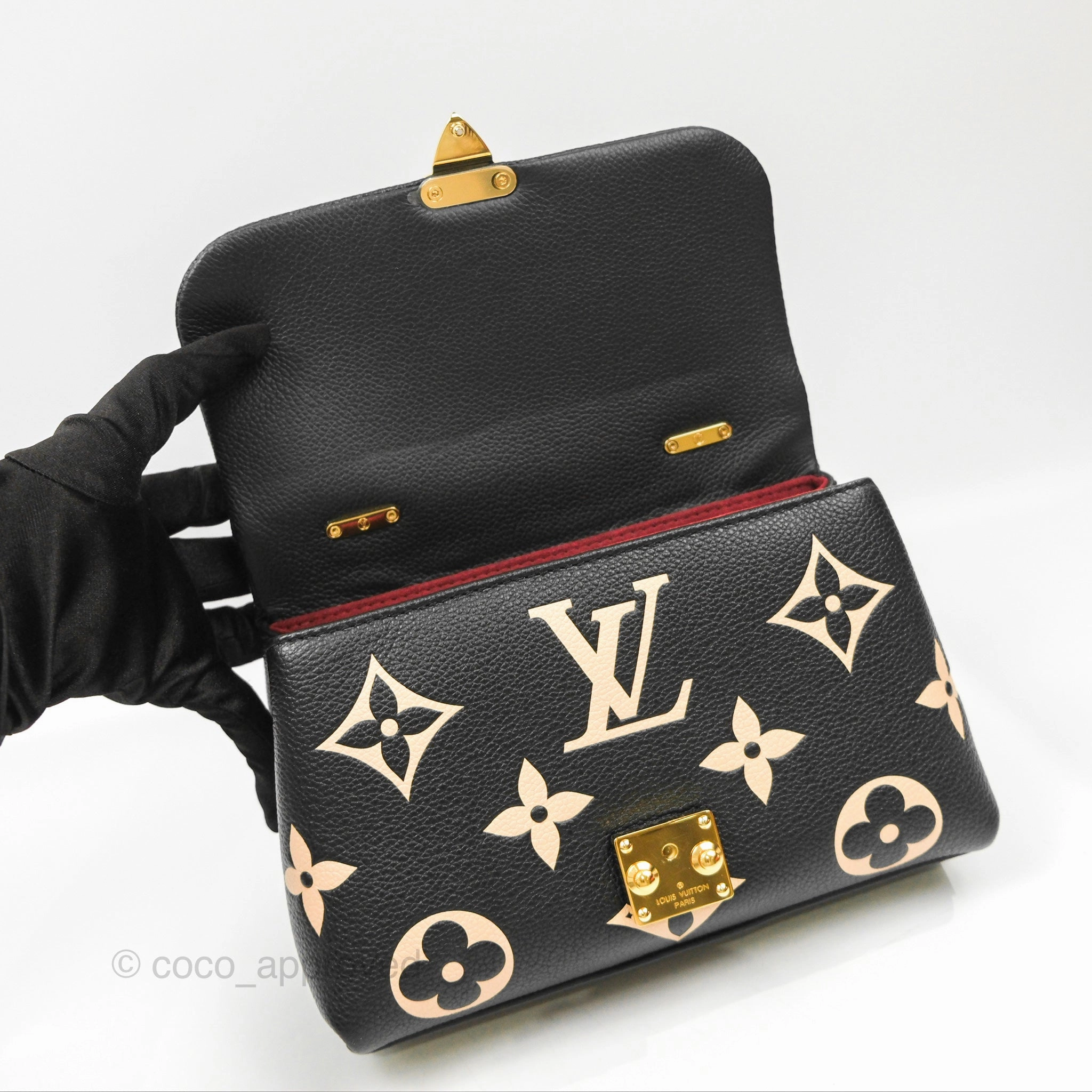 Louis Vuitton Madeleine BB Monogram Empreinte Black Beige