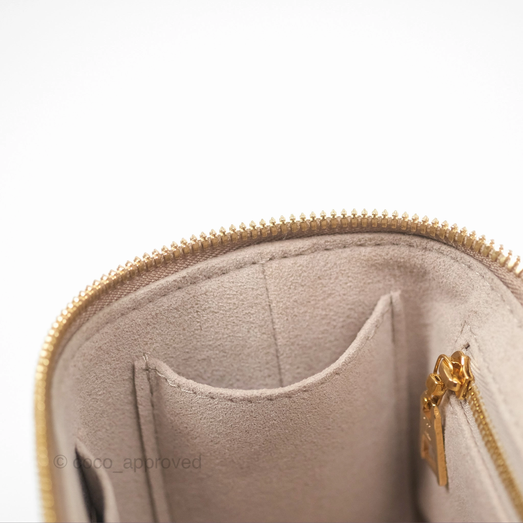 Louis Vuitton Monogram Empreinte Tourterelle Vanity PM Beige Gold Hardware
