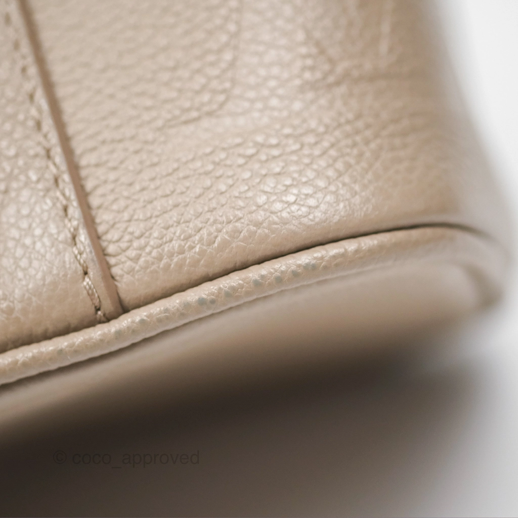 Louis Vuitton Monogram Empreinte Tourterelle Vanity PM Beige Gold Hardware