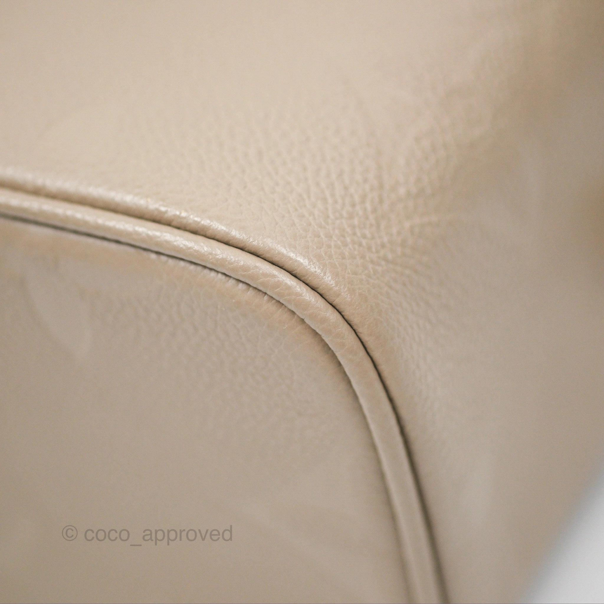 Louis Vuitton Monogram Empreinte Tourterelle Vanity PM Beige Gold Hardware