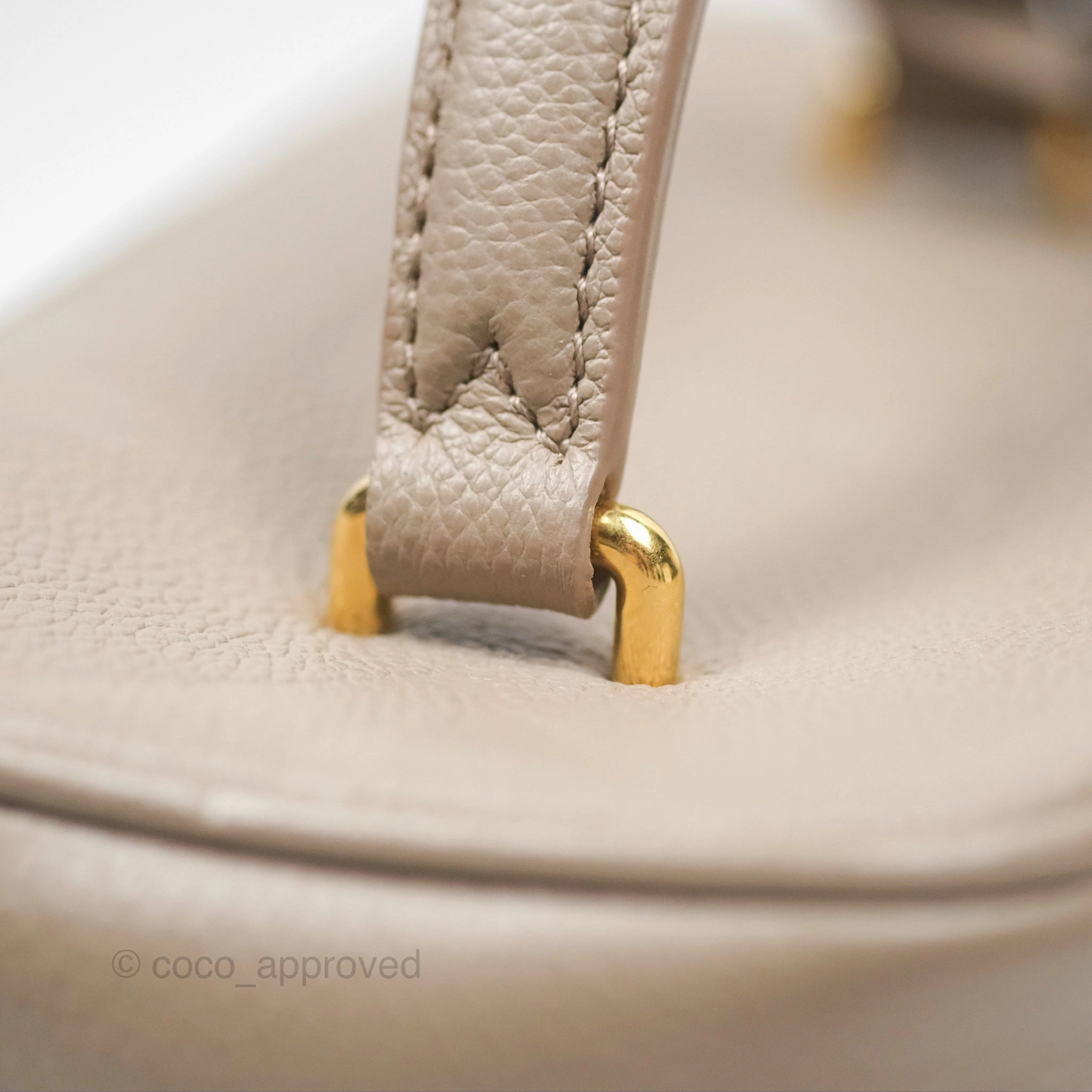 Louis Vuitton Monogram Empreinte Tourterelle Vanity PM Beige Gold Hardware