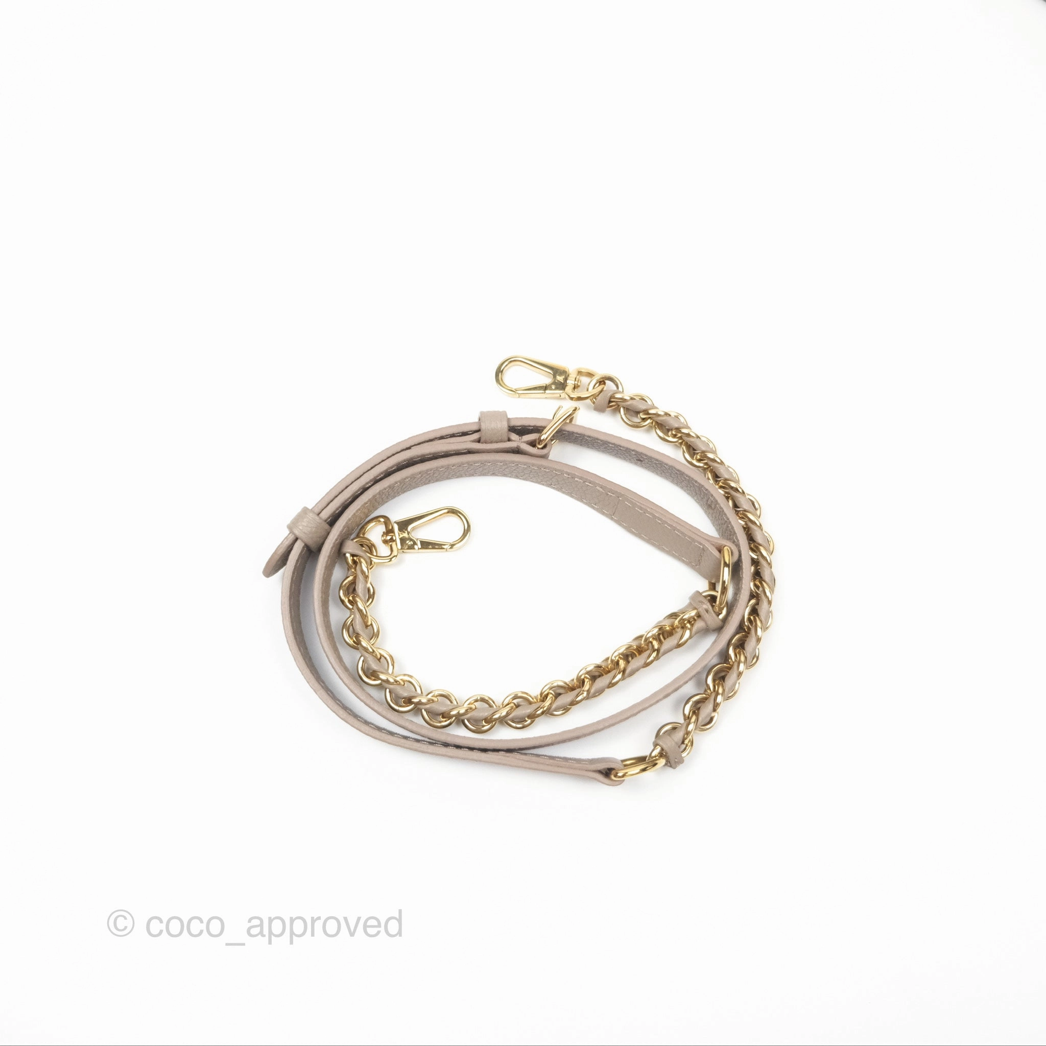 Louis Vuitton Monogram Empreinte Tourterelle Vanity PM Beige Gold Hardware